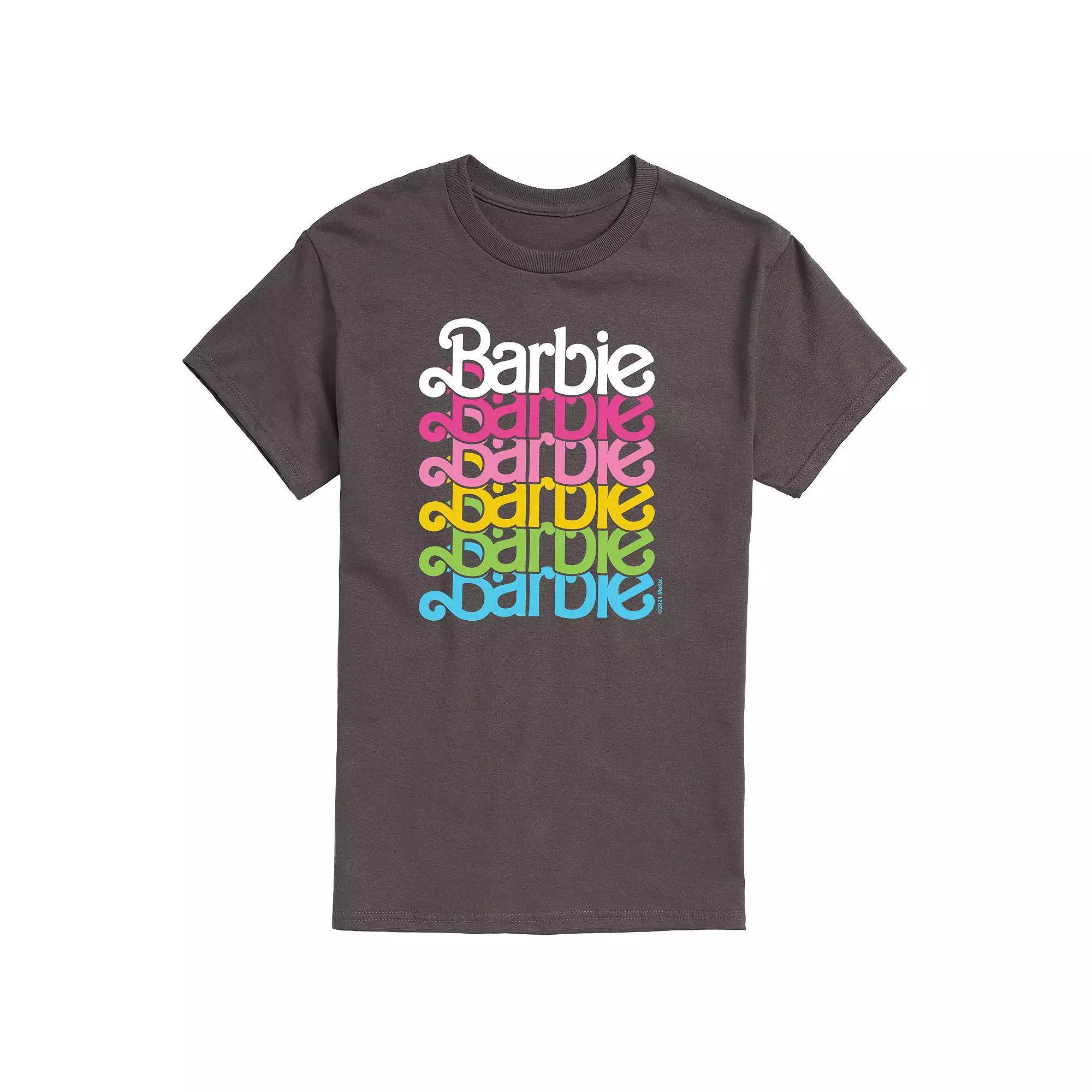 Mens Barbie Logo Rainbow Graphic Tee Product Image