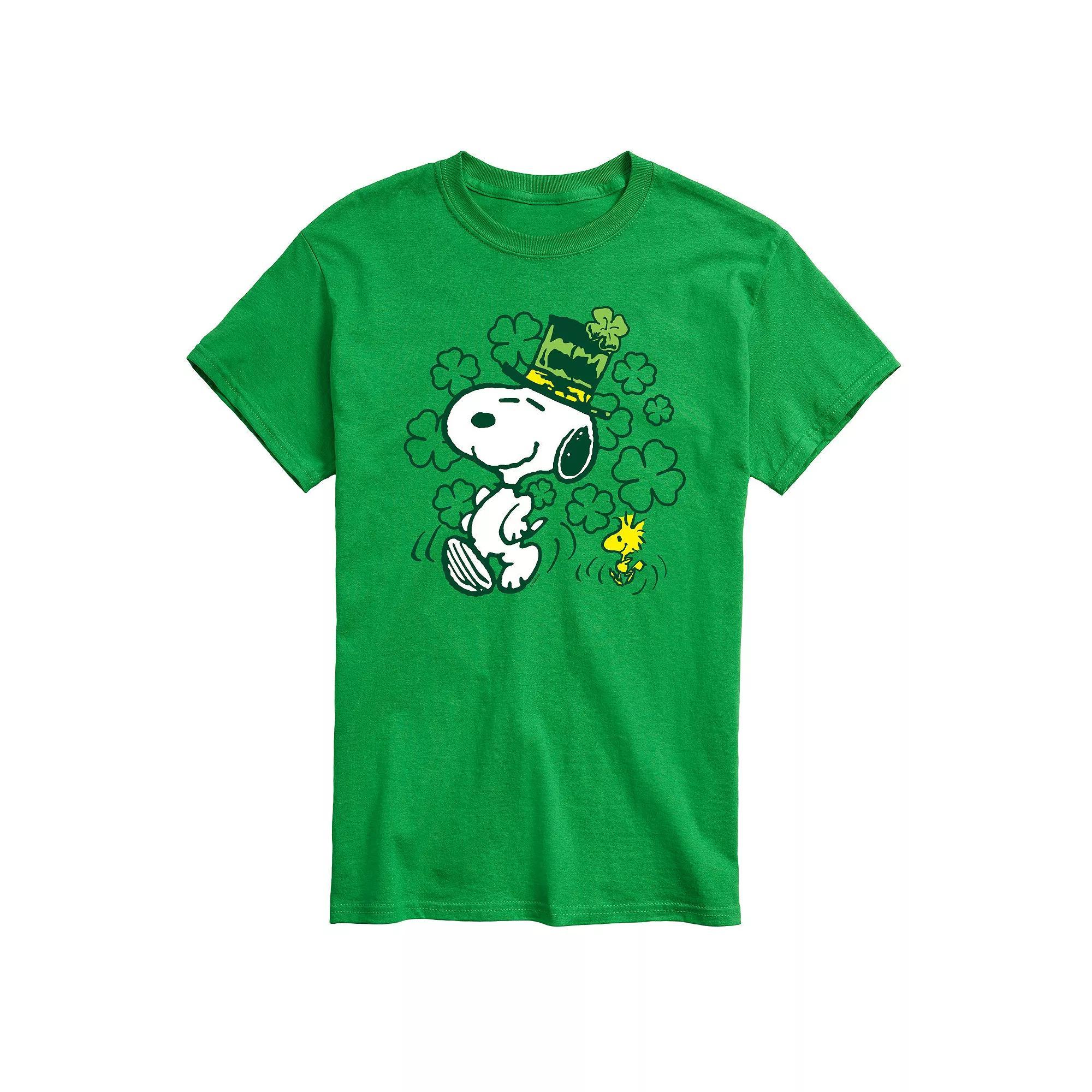 Big & Tall Peanuts Snoopy & Woodstock St. Patrick's Graphic Tee, Men's, Size: XL Tall, Green Product Image