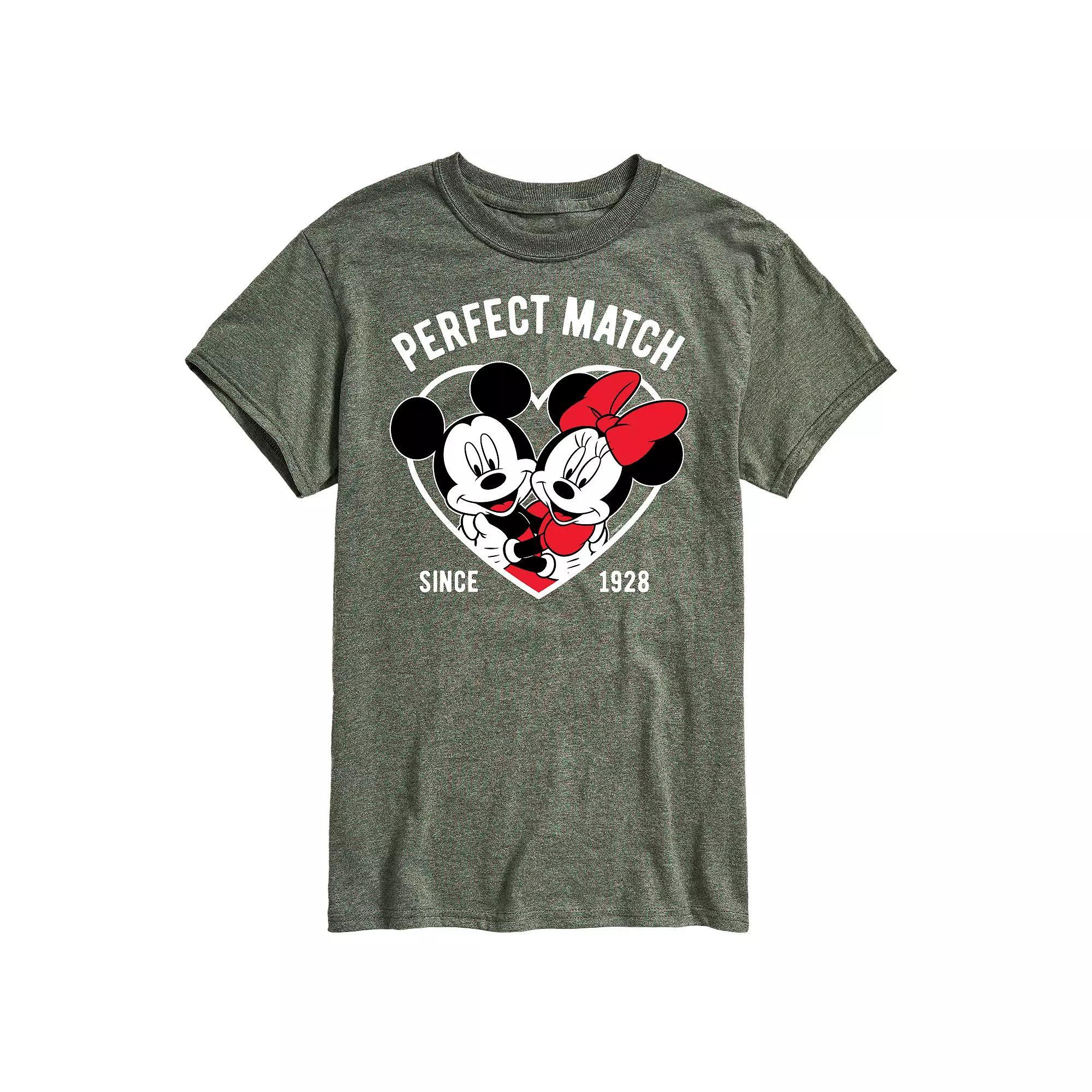 Disney's Mickey & Minnie Mouse Big & Tall Perfect Match Graphic Tee, Men's, Size: XXL Tall, Black Product Image