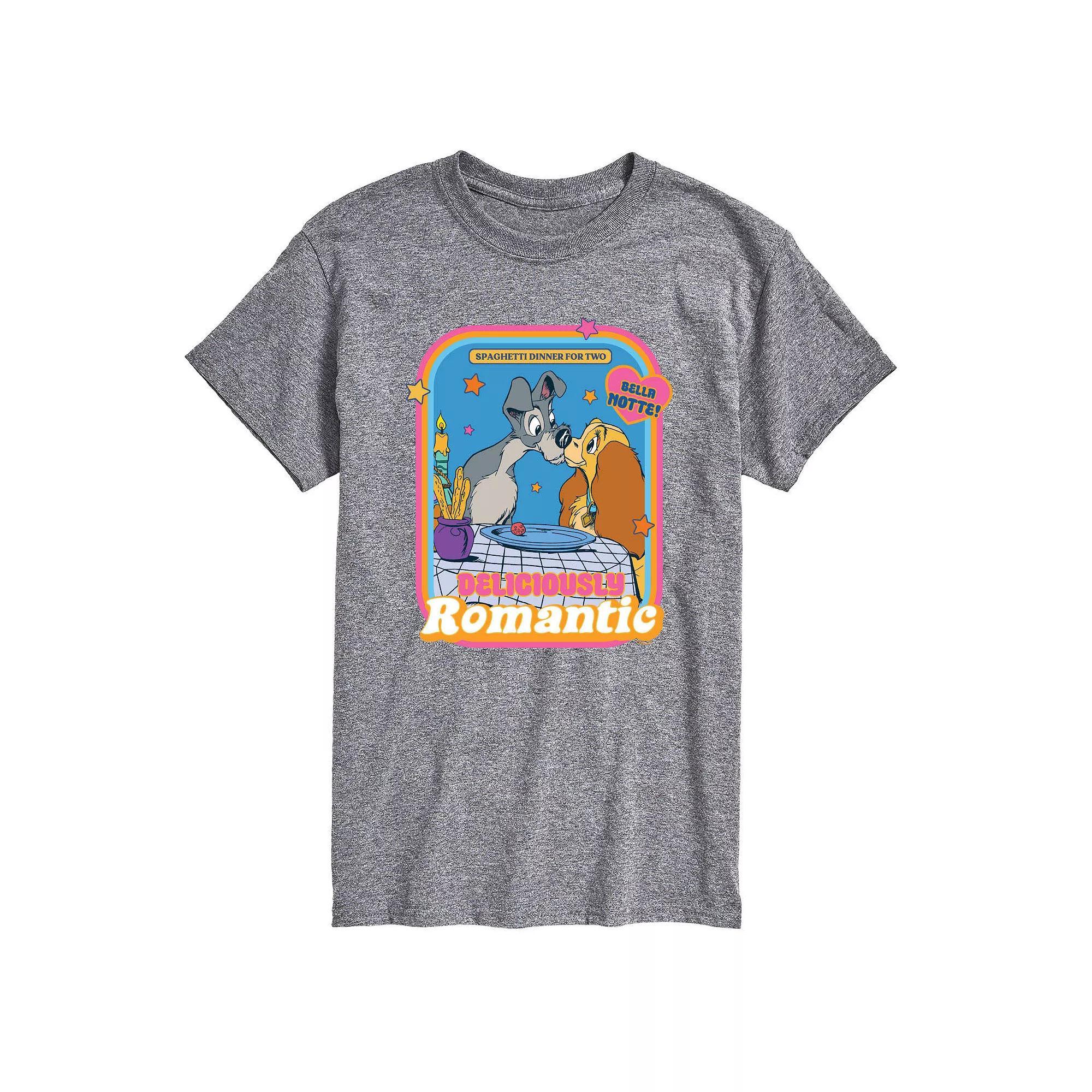 Disneys Lady and the Tramp Big & Tall Romantic Graphic Tee, Mens Product Image