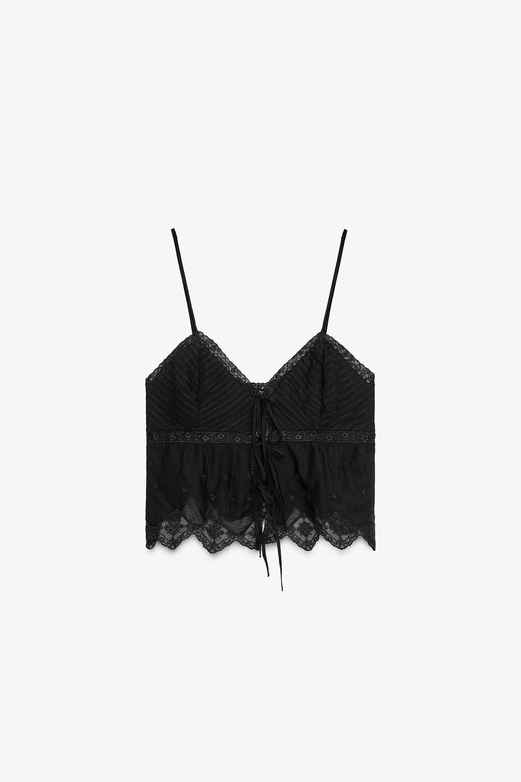 EMBROIDERED STRAPPY TOP Product Image