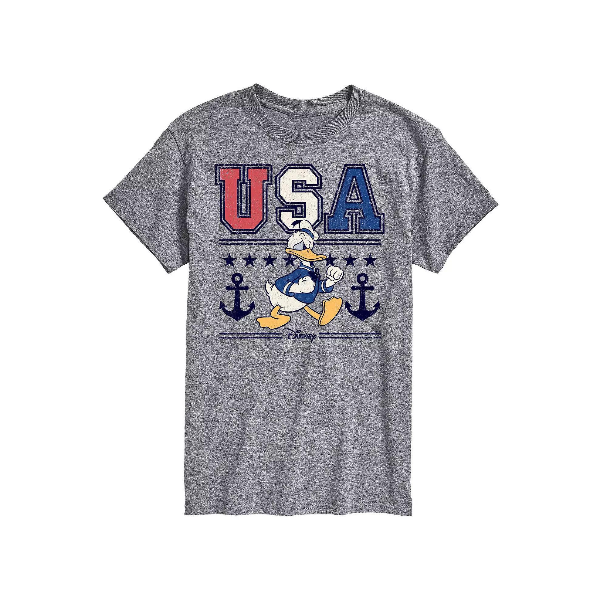 Disneys Donald Duck Mens USA Naval Graphic Tee Product Image
