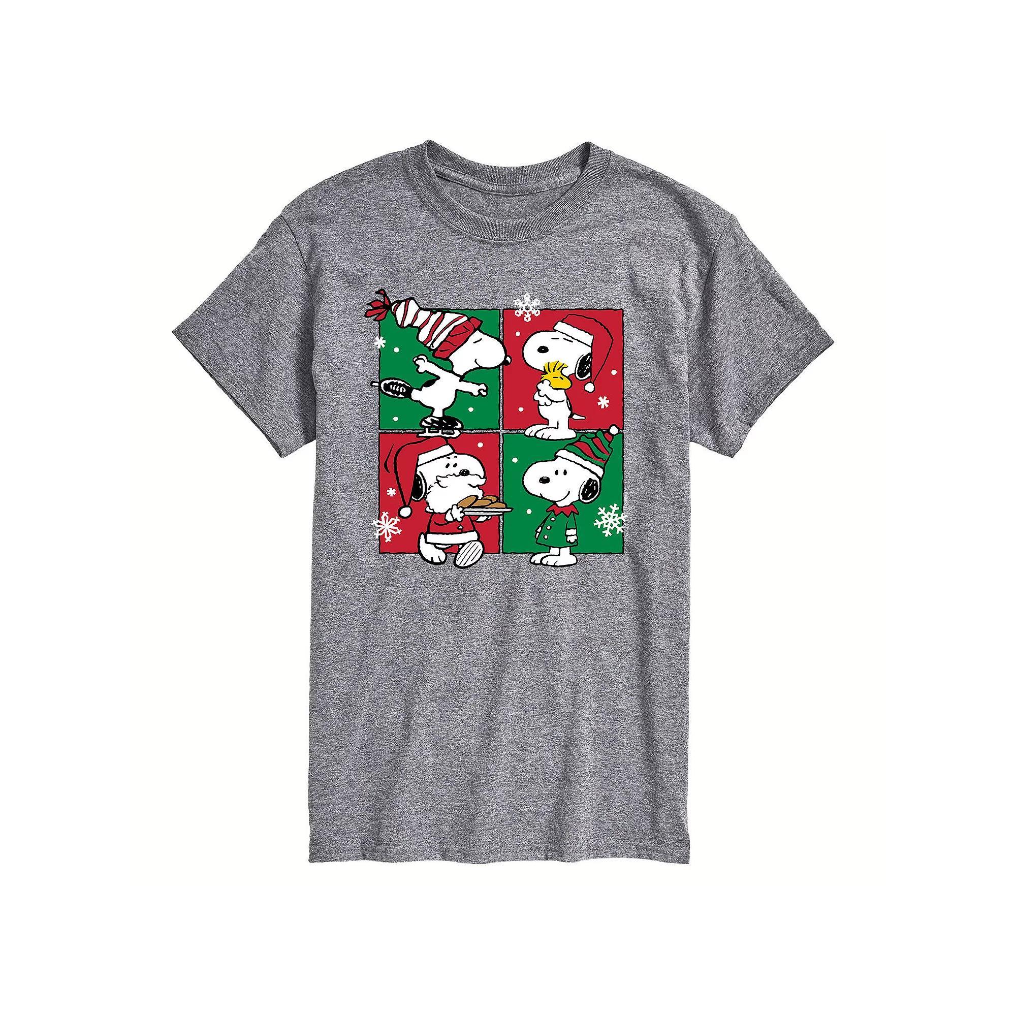 Big & Tall Peanuts Snoopy Christmas Tee, Men's, Size: XXL Tall, Gray Product Image