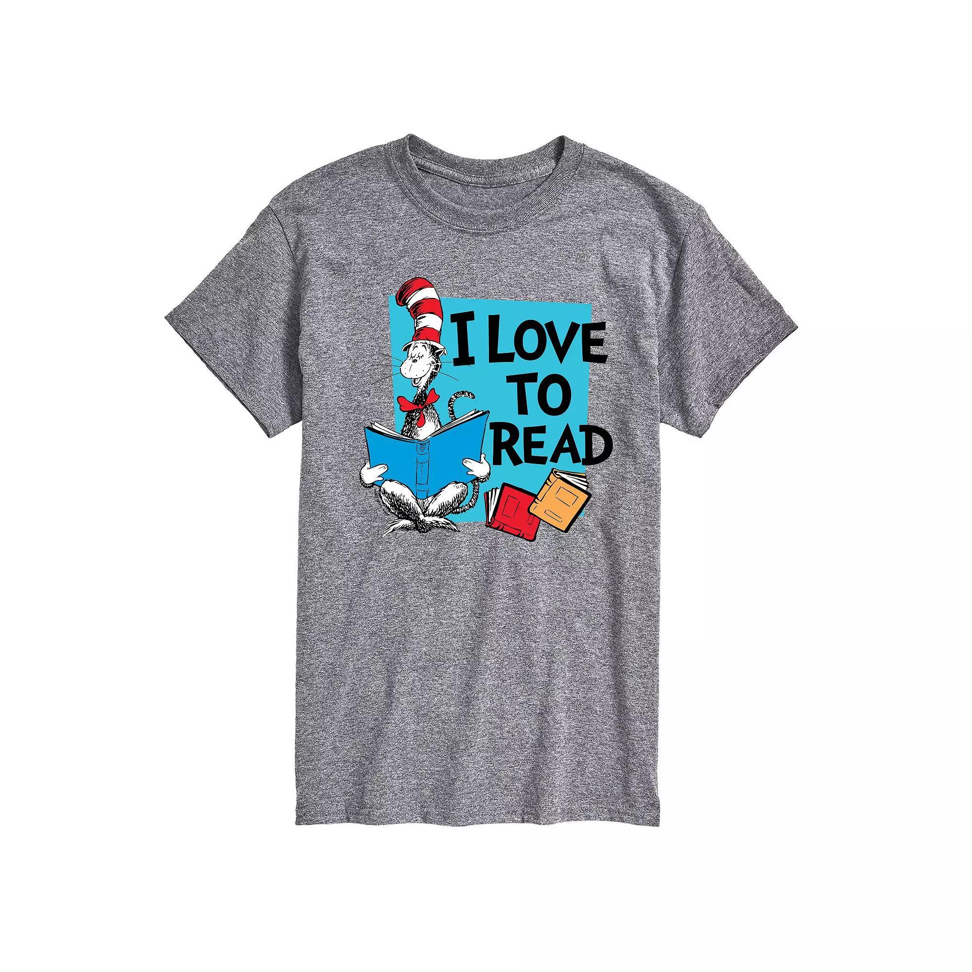 Men's Dr. Seuss The Cat in the Hat I Love To Read Graphic Tee, Size: XL, Yellow Product Image