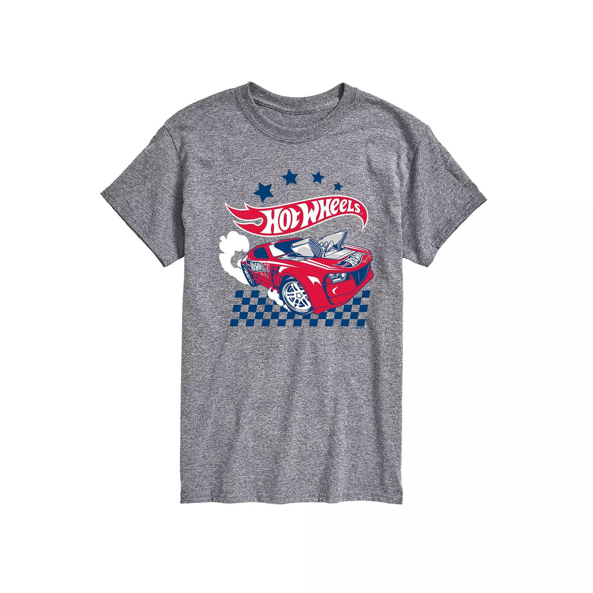 Mens Hot Wheels Americana Graphic Tee Grey Gray Product Image