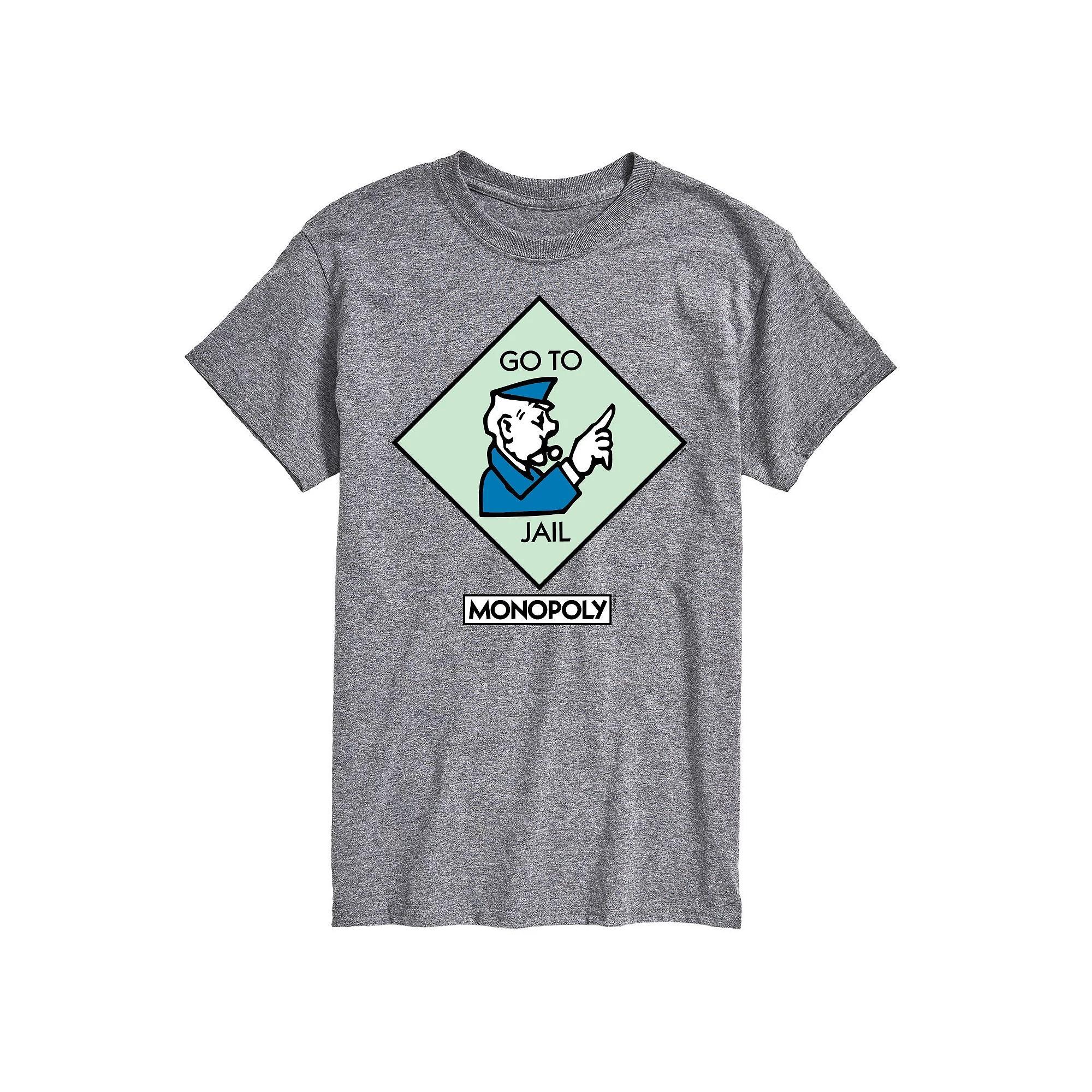 Mens Monopoly Go To Jail Square Graphic Tee Product Image