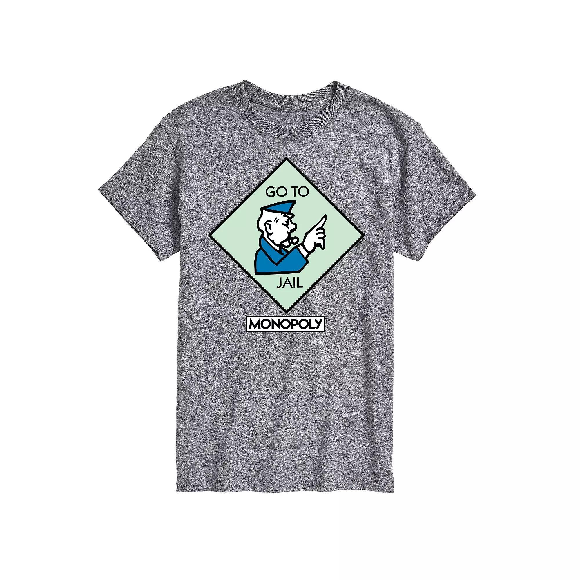 Mens Monopoly Go To Jail Square Graphic Tee Product Image