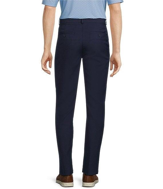 Roundtree & Yorke Performance Stewart Flat Front Classic Fit Solid Pants Product Image