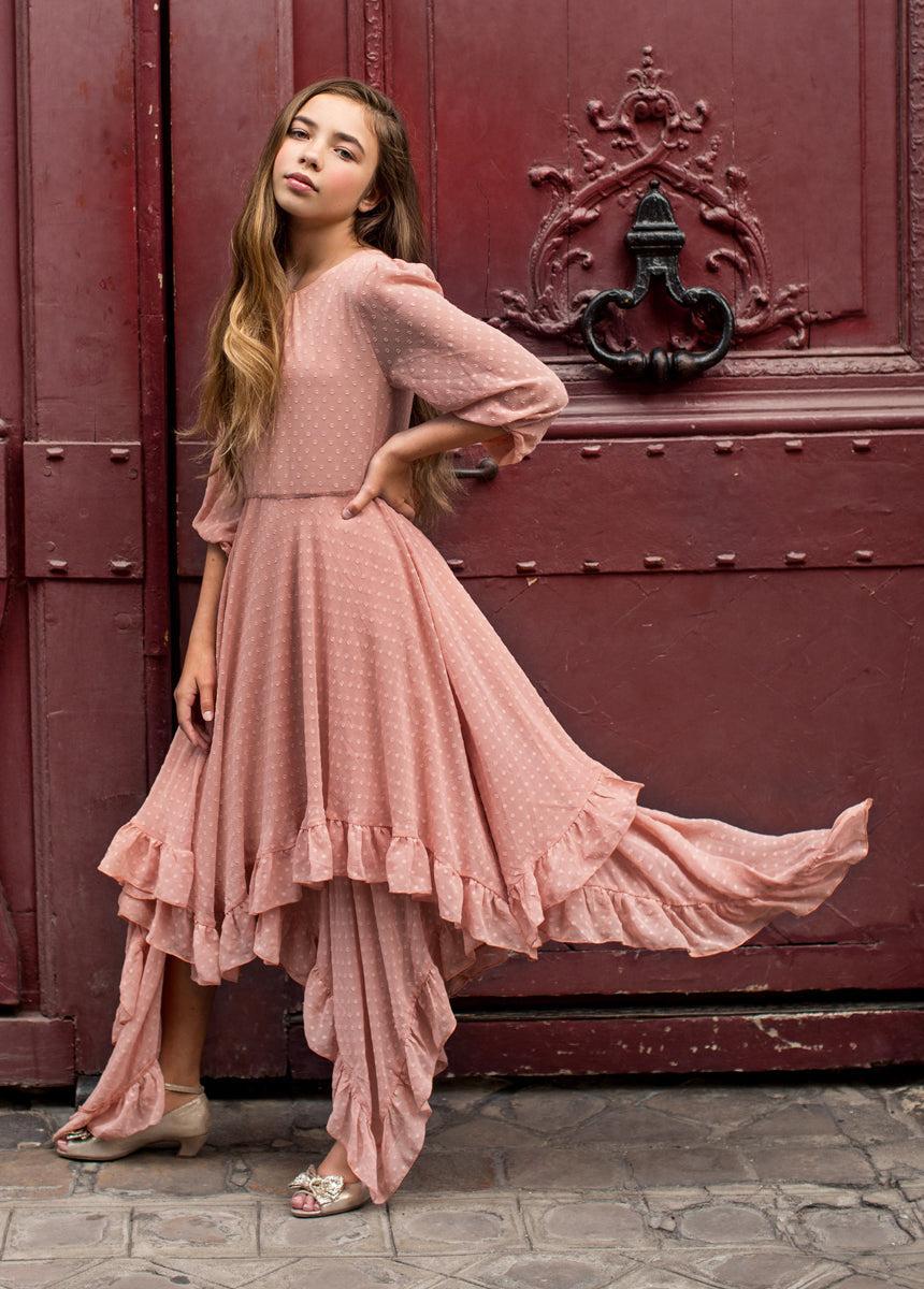 Raelynne Dress in Mauve Girls Product Image