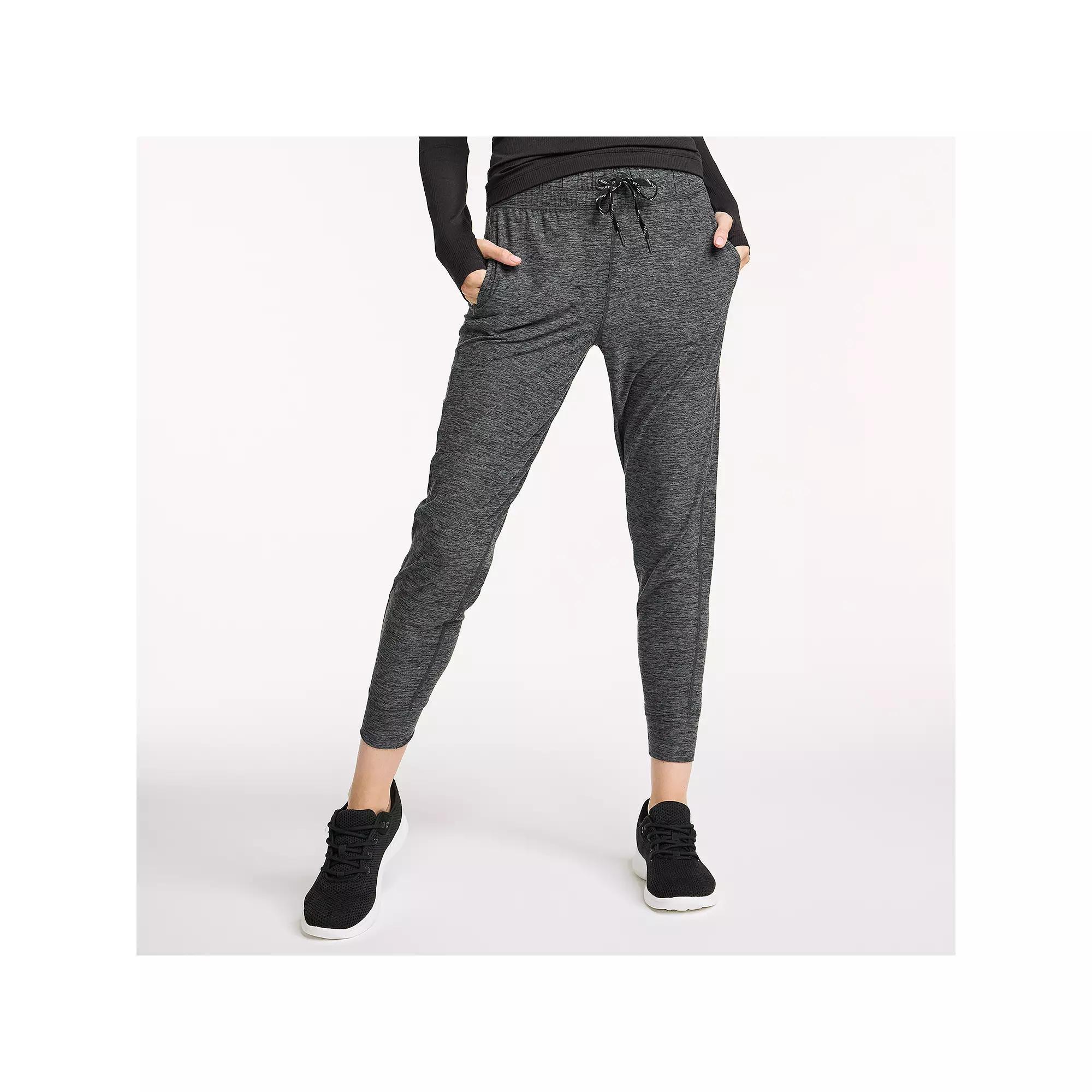 Women's FLX Wander Joggers, Size: XXL LONG, Black Grey Coal Product Image