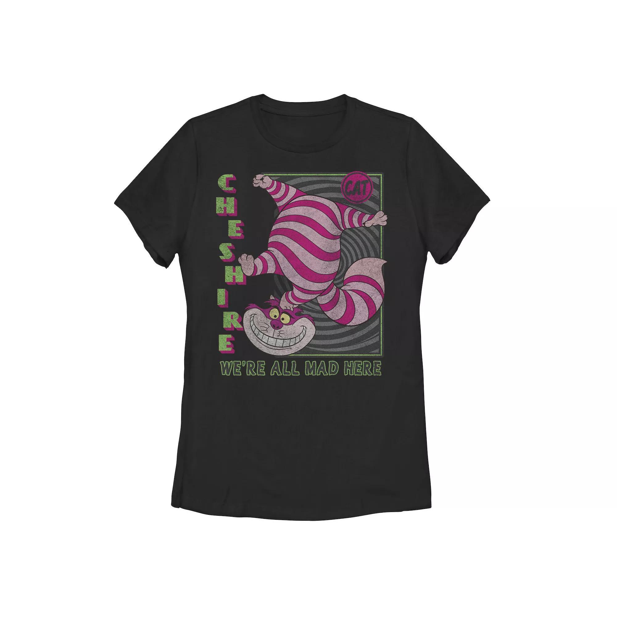 Disney's Snow White Juniors' Distressed Apple Graphic Tee, Girl's, Size: Small, Black Product Image