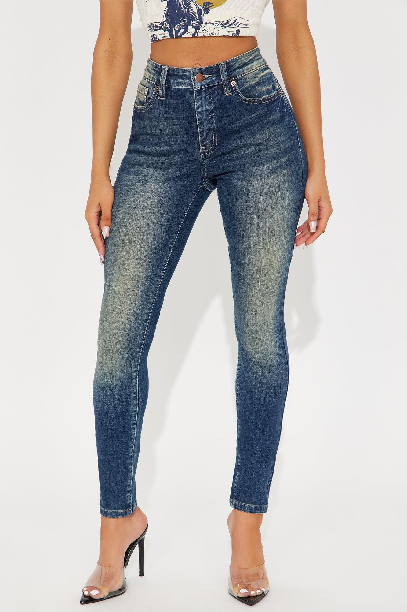 Tall Charley Crosshatch Tinted Stretch Skinny Jeans - Dark Wash Female Product Image