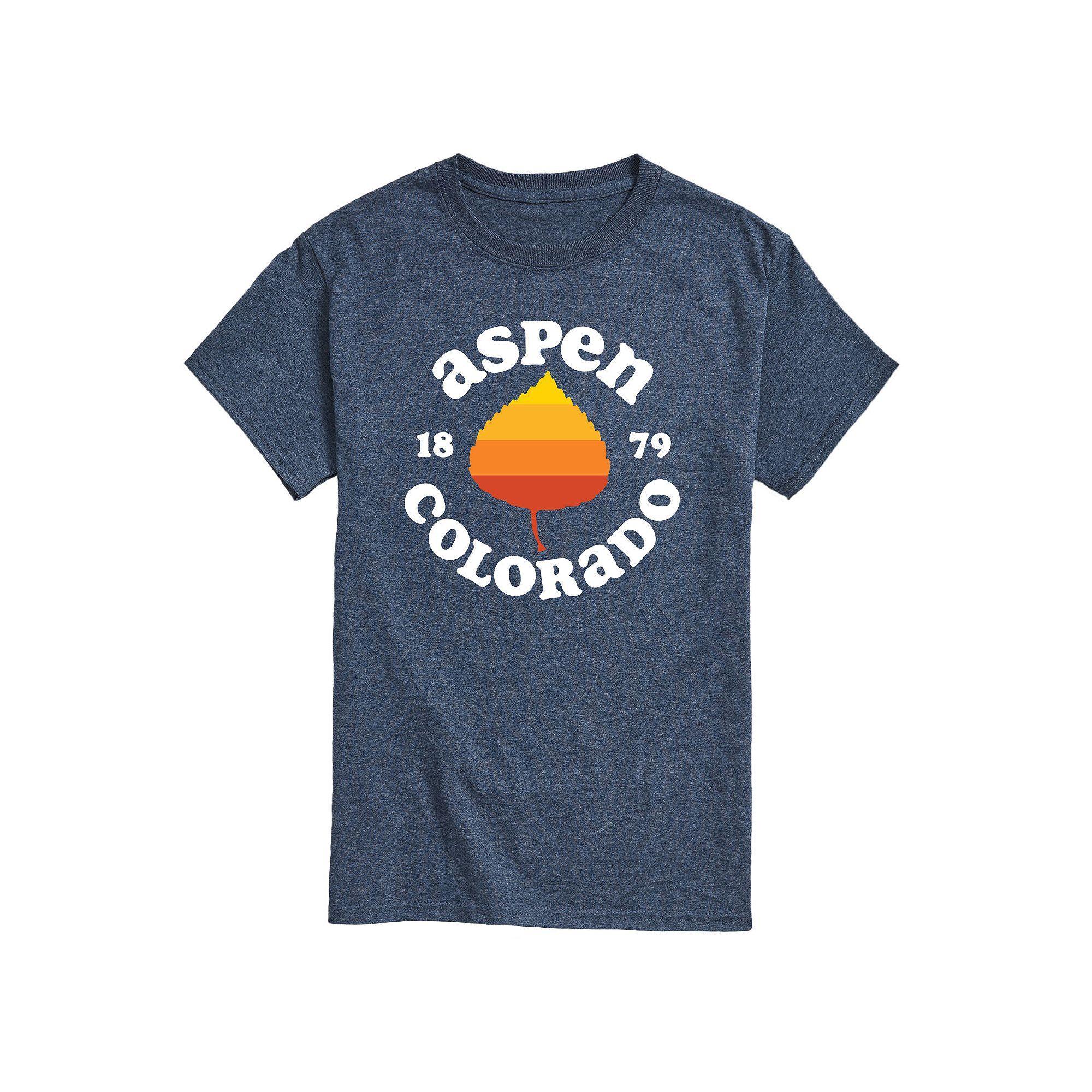 Men's Aspen Colorado Graphic Tee, Size: Large, Grey Blue Product Image