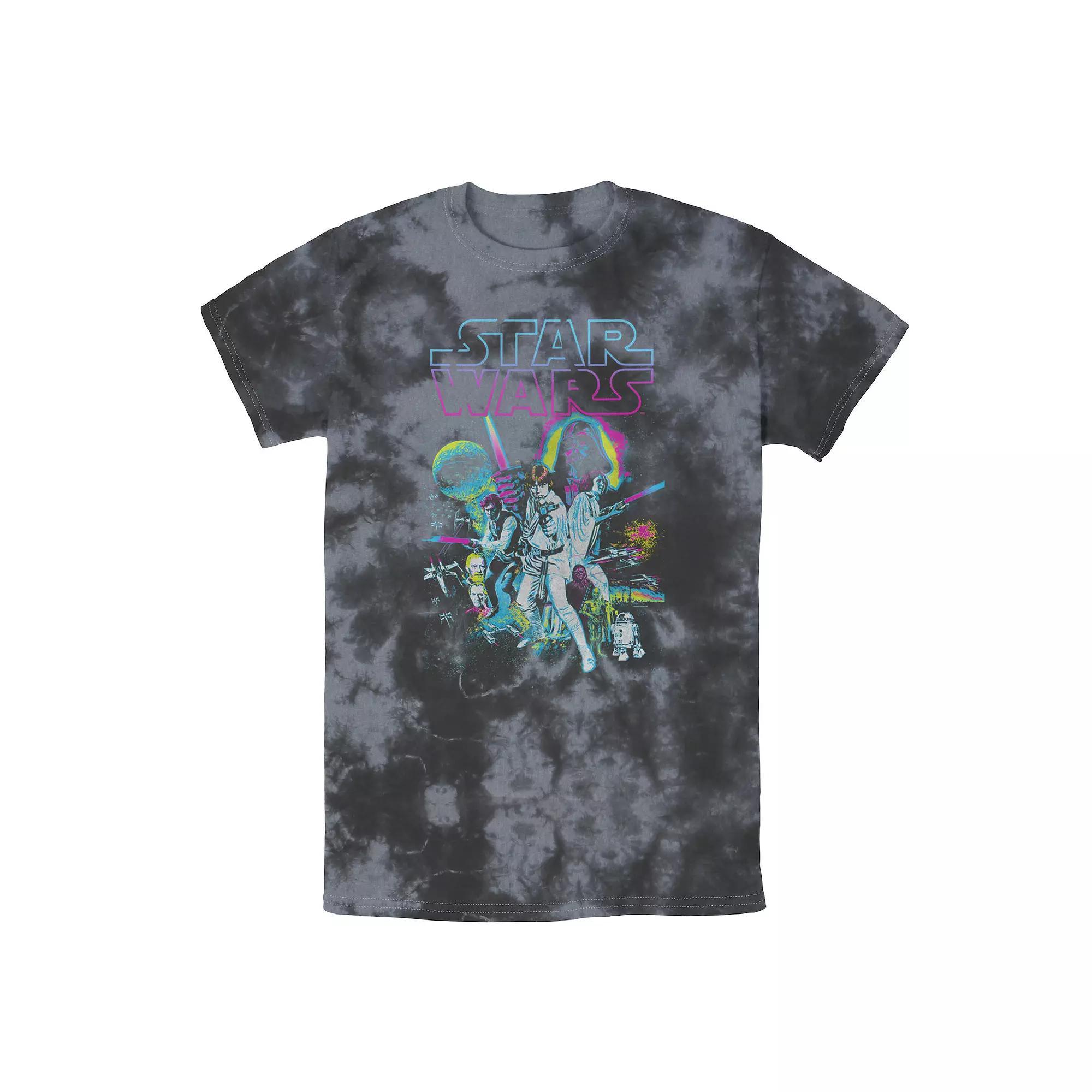Men's Star Wars Pixelated Group Shot Tee, Boy's, Size: Small, Black Grey Product Image