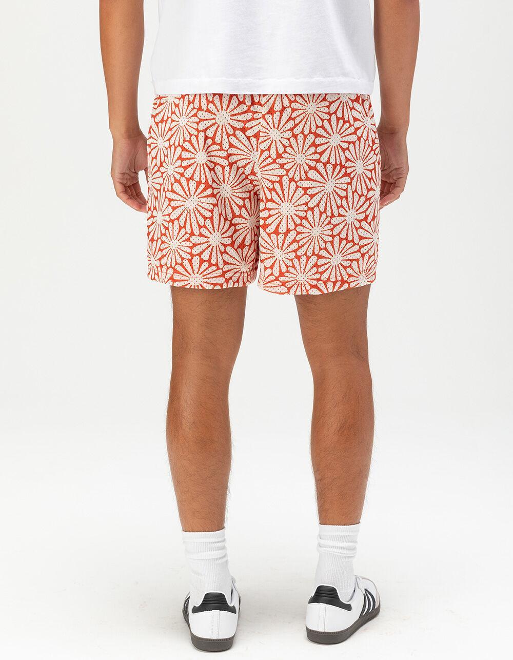 RSQ Mens 6" Mesh Shorts - ORANGE/WHITE Product Image