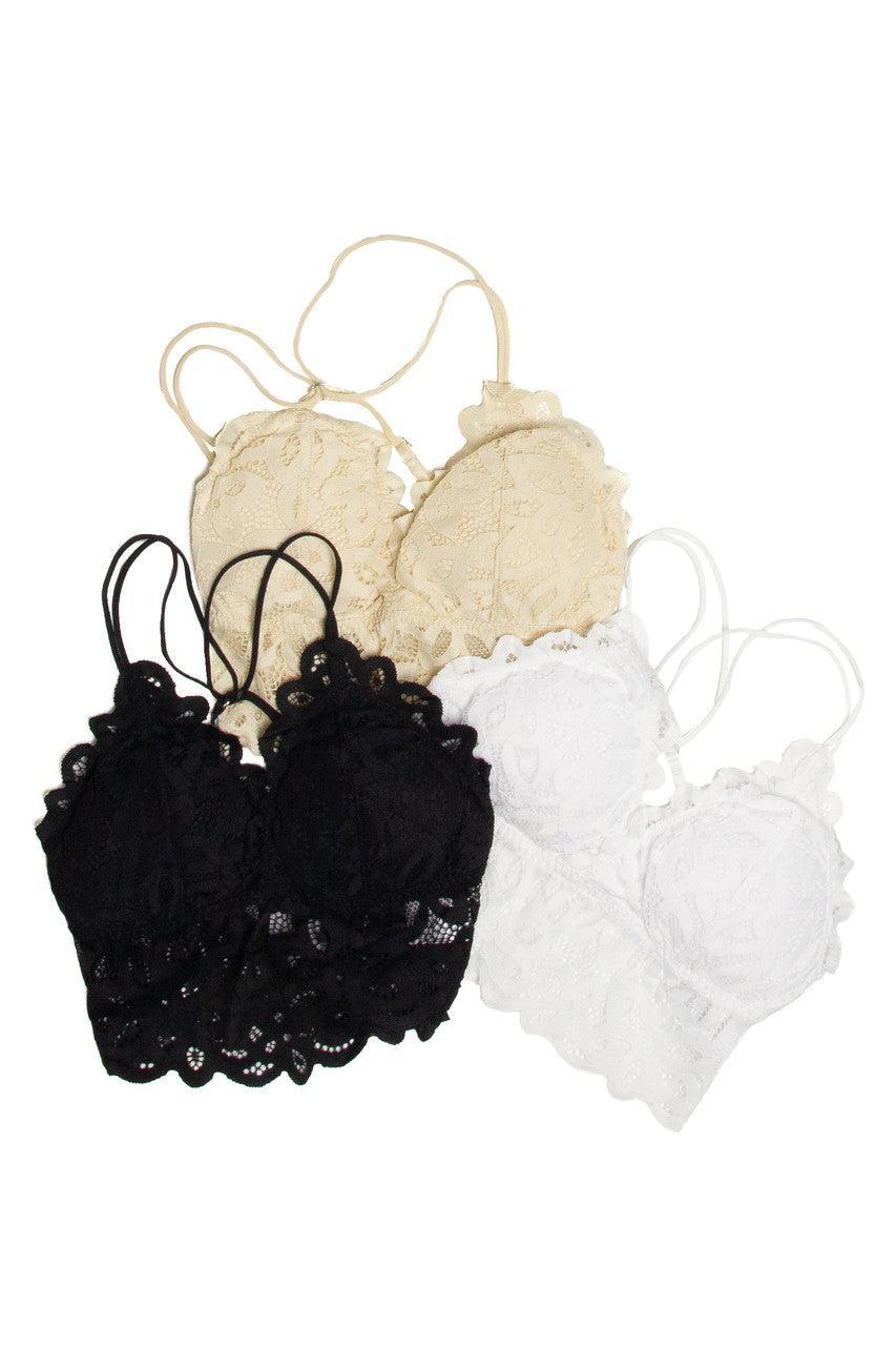 White Lace V Bralette Product Image