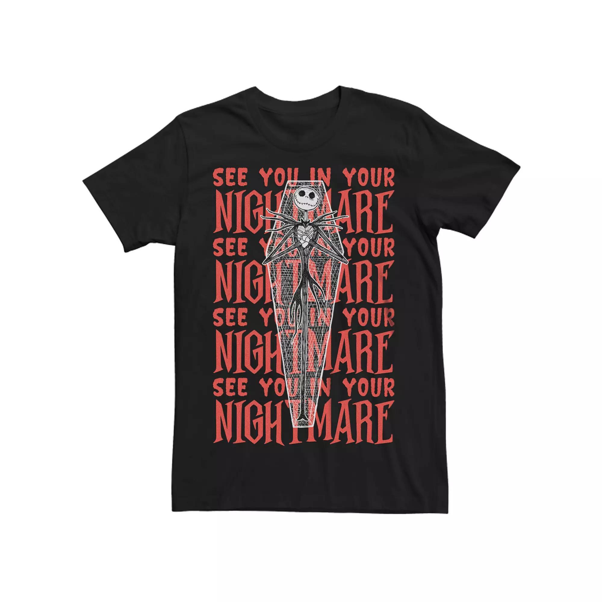 Disney's The Nightmare Before Christmas Jack Skellington See You Coffin Men's Tee, Size: Medium, Black Product Image