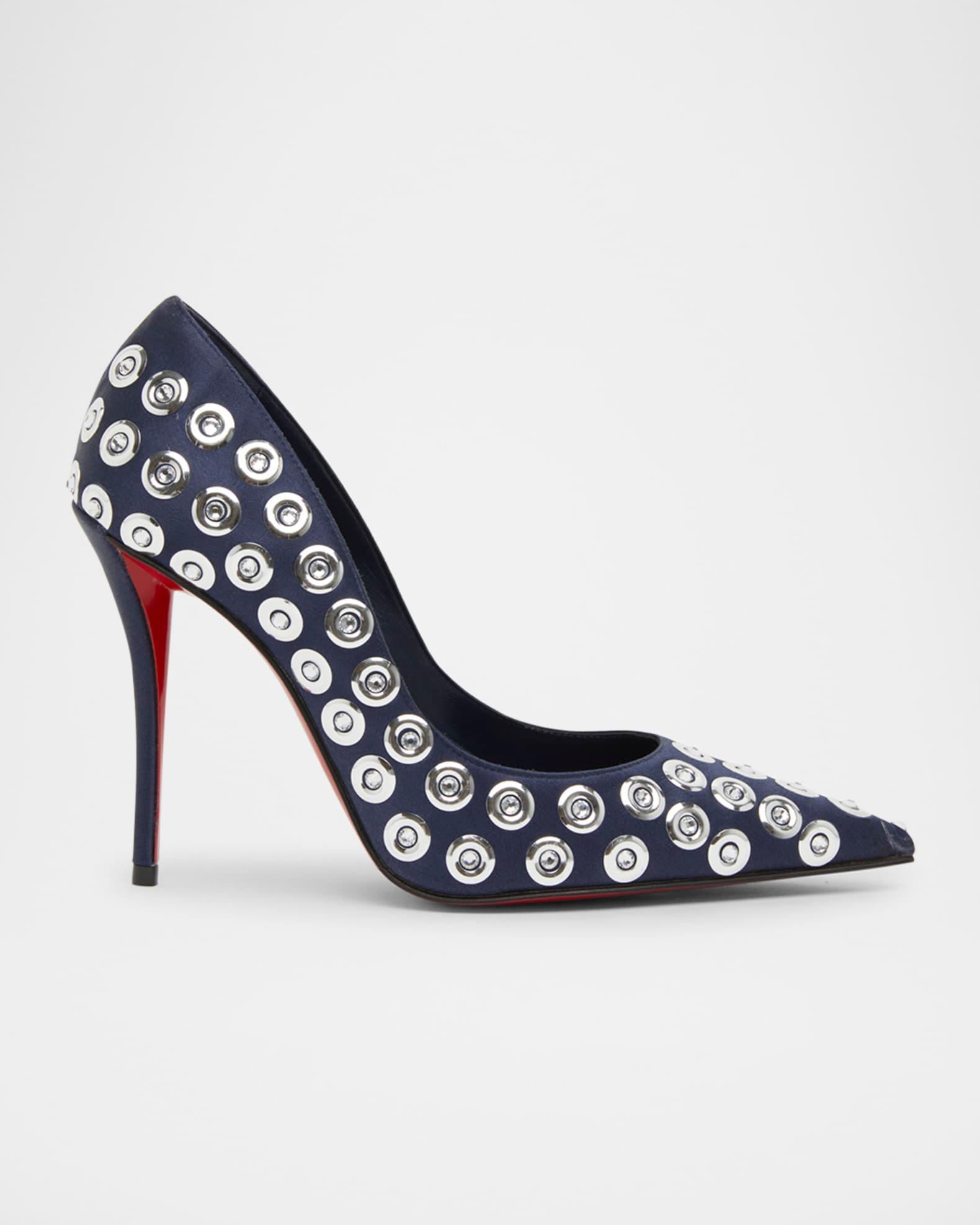 Miss Z Silk Crystal Red Sole Pumps Product Image