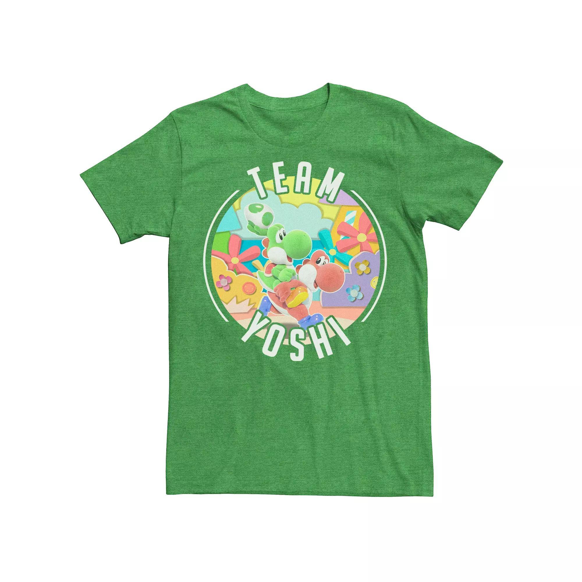 Men's Nintendo Yoshi's Crafted World Team Yoshi Short Sleeve Tee, Size: XL, Kelly Grey Product Image
