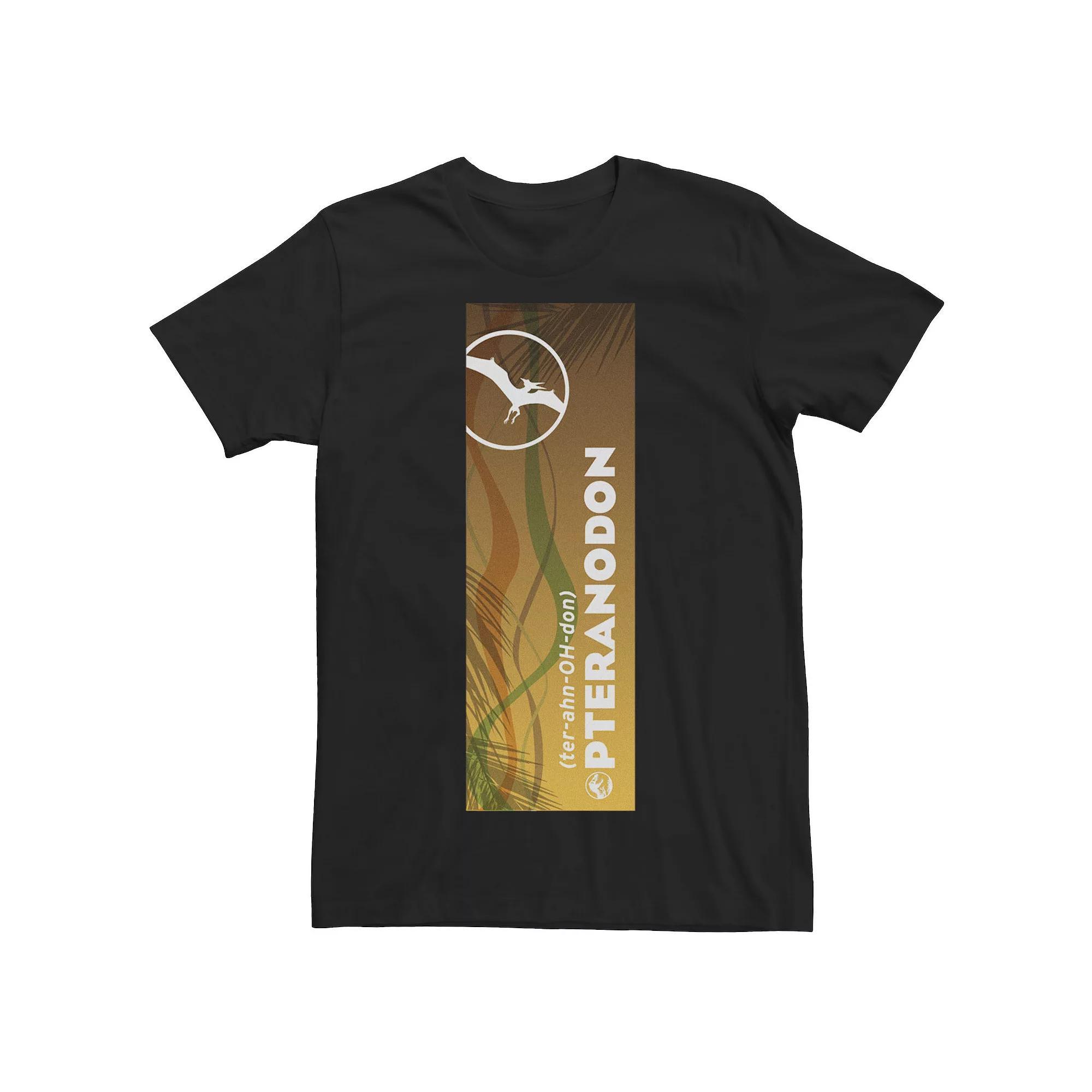 Men's Jurassic World Pteranodon Right Panel Graphic Tee, Size: XXL, Black Product Image