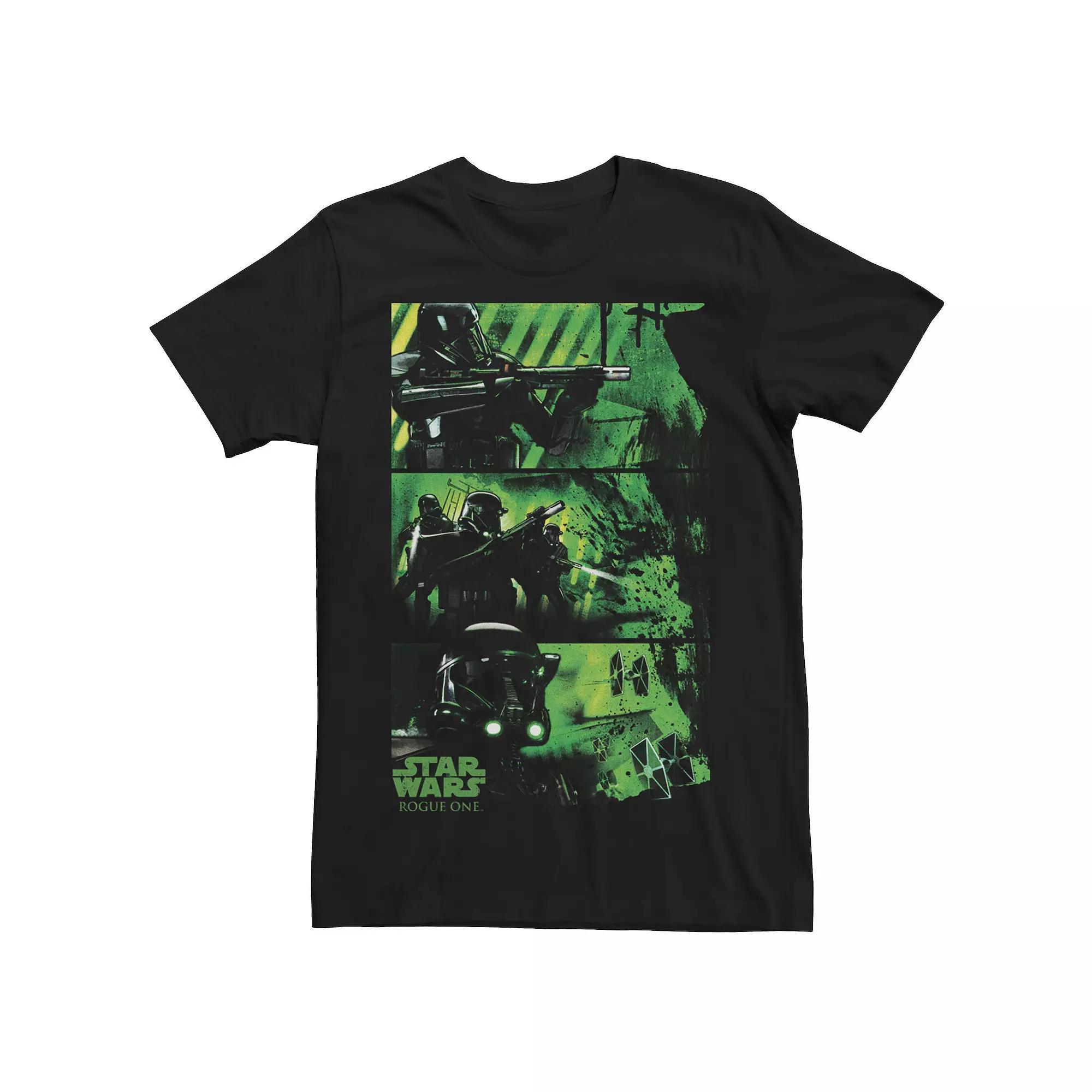 Men's Star Wars Rogue Trooper Green Panels Tee, Size: XL, Black Product Image