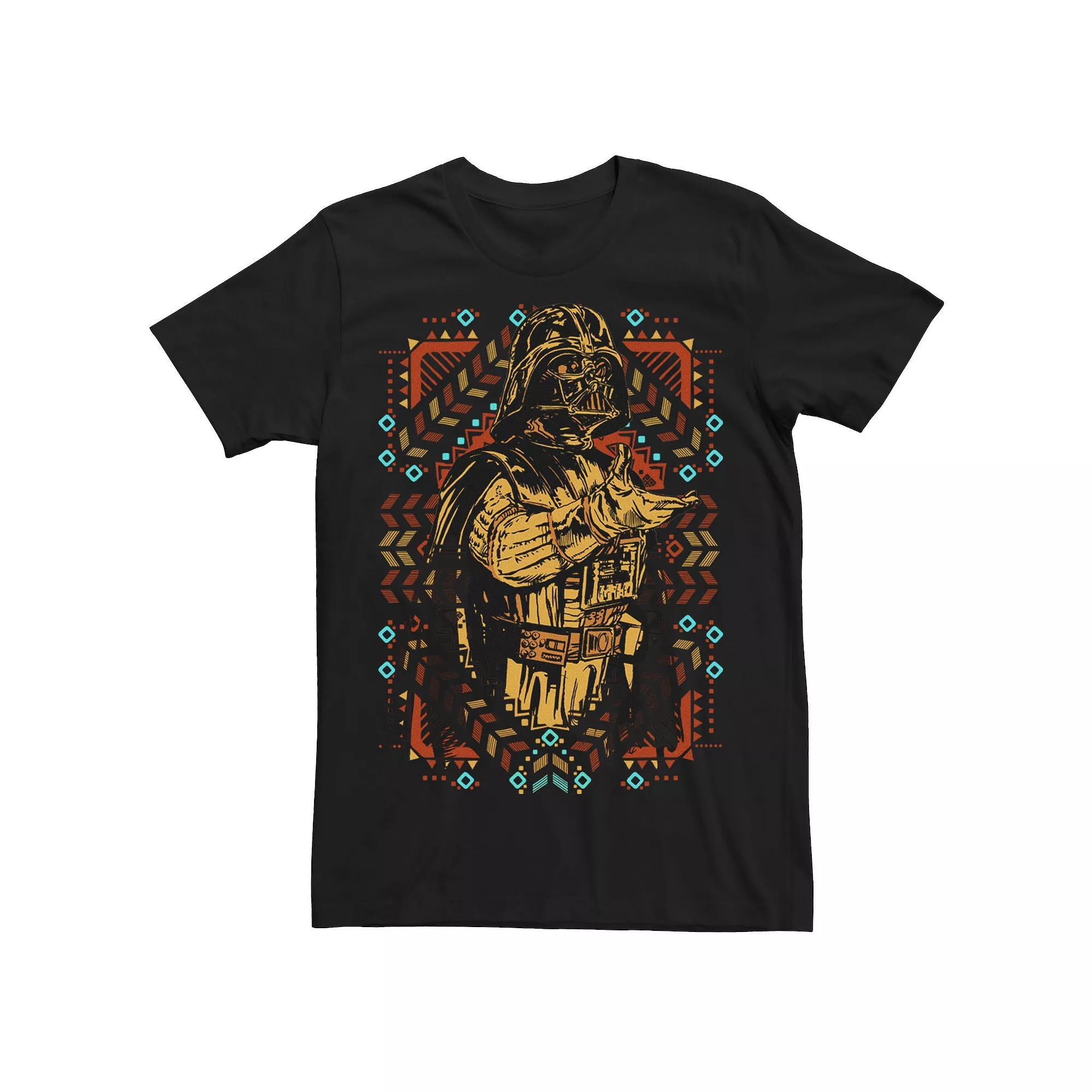 Men's Star Wars Darth Vader Festivity Aztecan Patter Reach Graphic Tee, Size: XL, Black Product Image