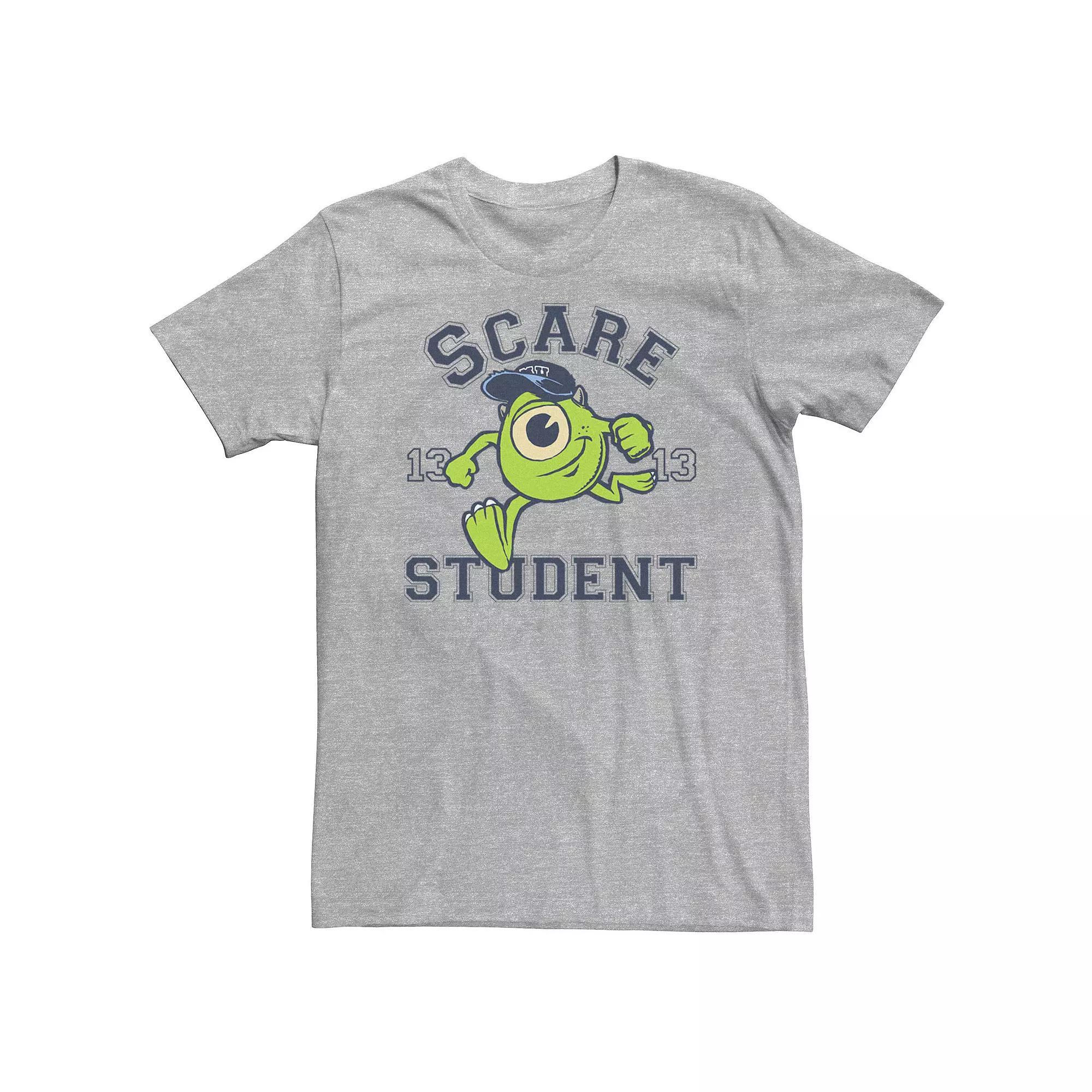 Big & Tall Disney / Pixar Monsters University Scare Student Mike Portrait Tee, Men's, Size: 3XL Tall, Athletic Grey Product Image