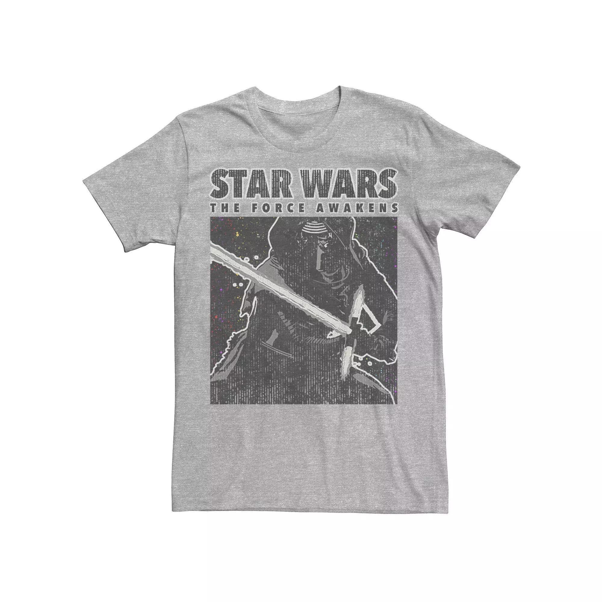 Men's Star Wars Kylo Ren The Force Awakens Poster Tee, Size: Large, Athletic Grey Product Image