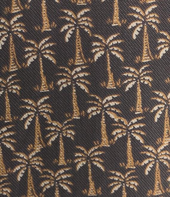 Caribbean Big & Tall Mini Palm Print Short Sleeve Woven Shirt Product Image
