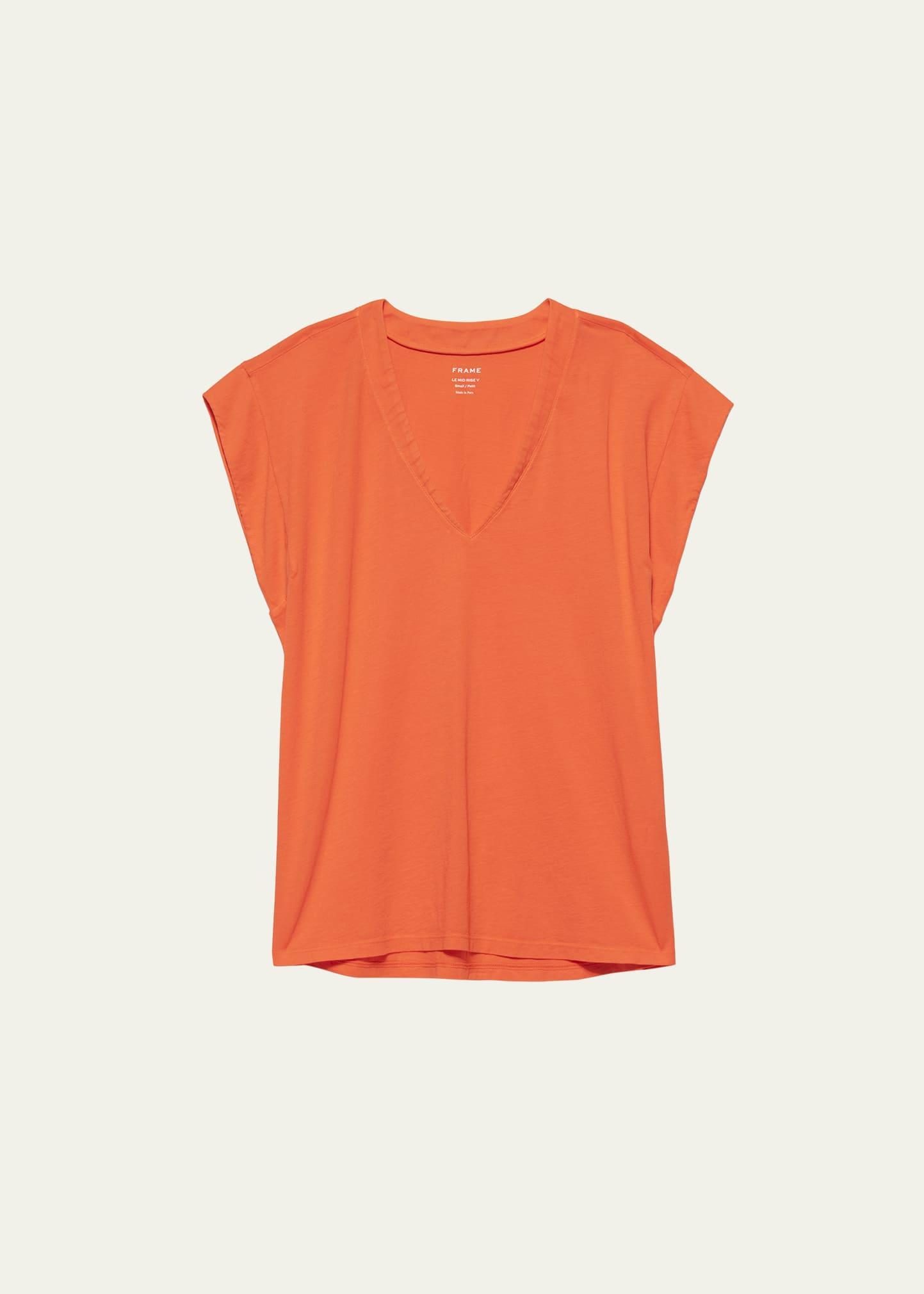 Frame Le Mid Rise V-Neck Tee Product Image