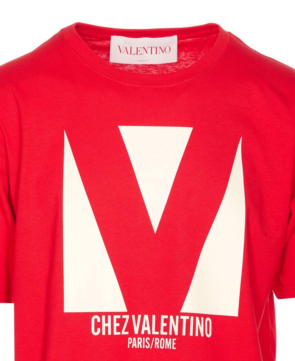 VALENTINO T-shirt Logo In Red Product Image