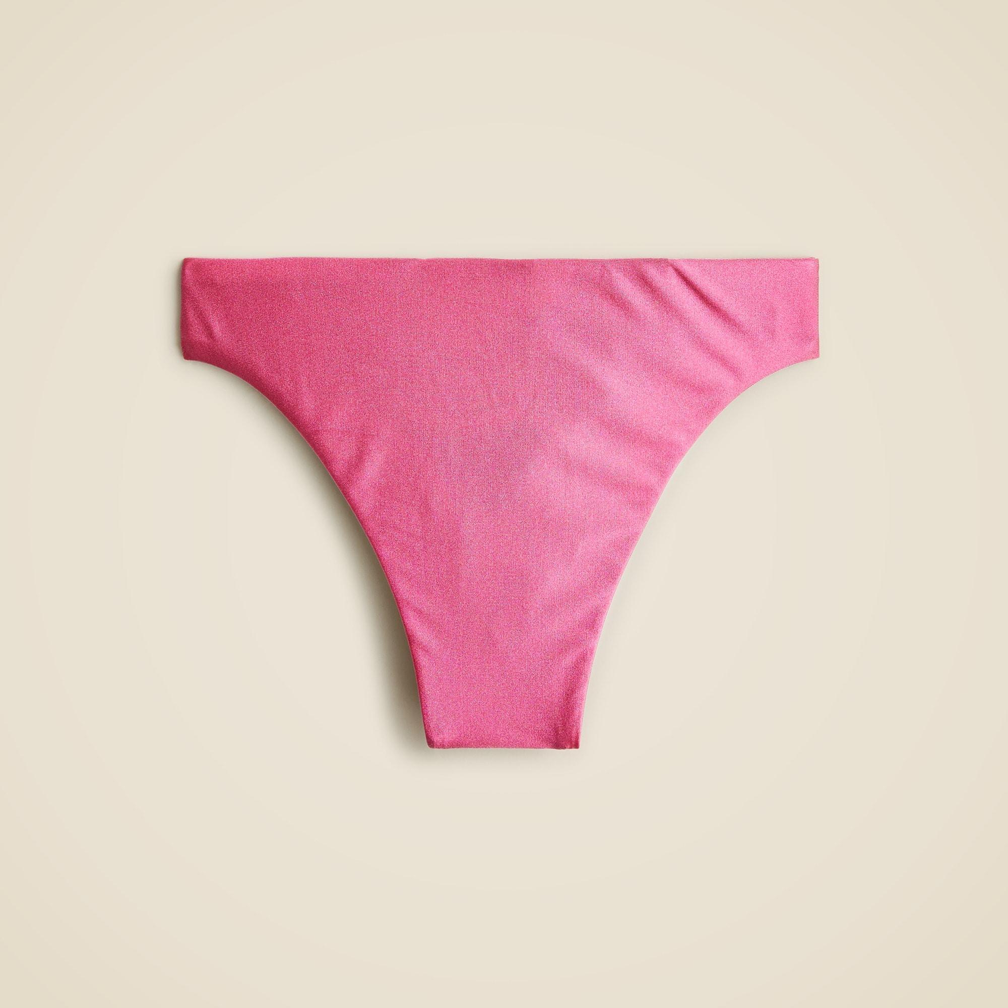 Shiny high-leg high-waisted bikini bottom Product Image