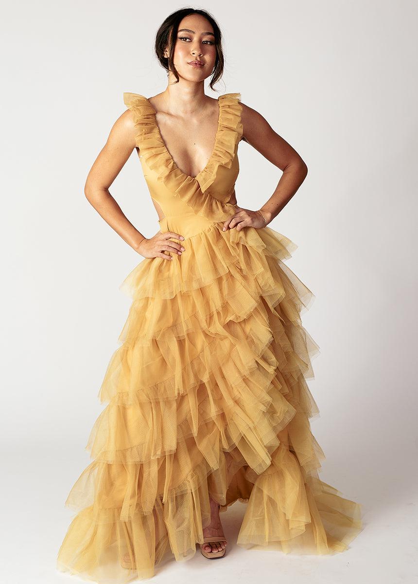 Adrienne Impact Dress in Butterscotch Female Product Image