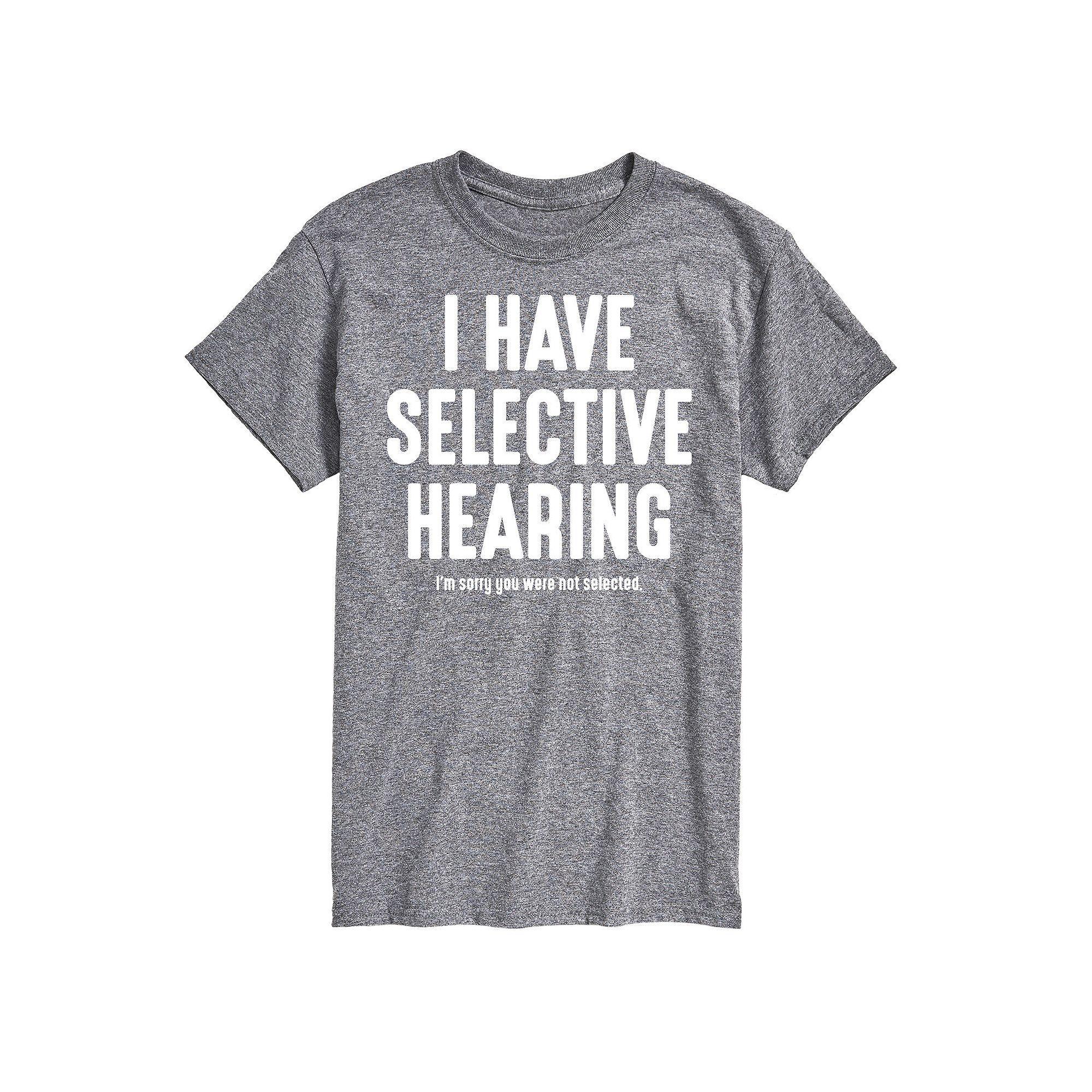 Big & Tall Selective Hearing Graphic Tee, Men's, Size: 5XB, Black Product Image