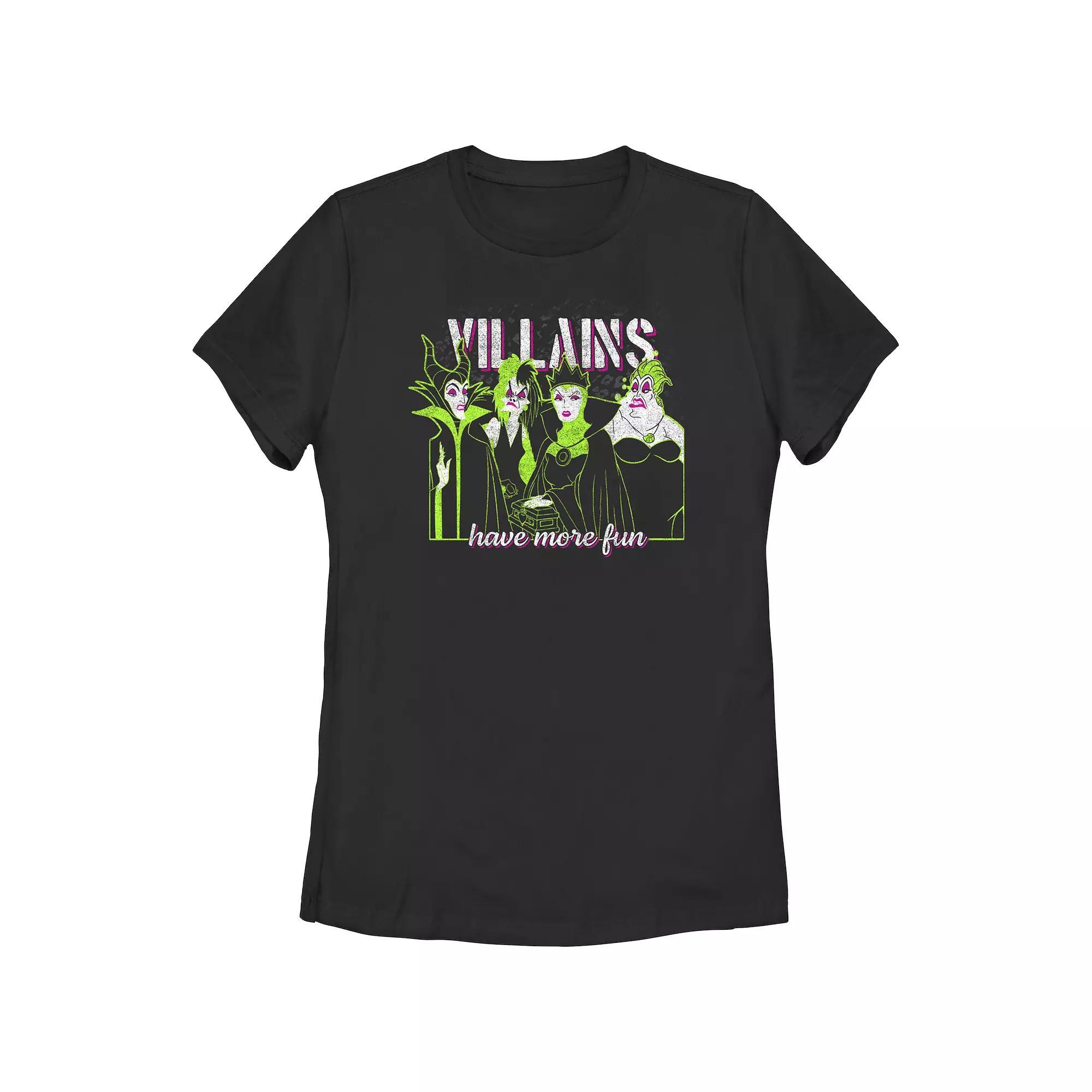 Disney Villains Have More Fun Juniors' Graphic Tee, Girl's, Size: Small, Black Product Image