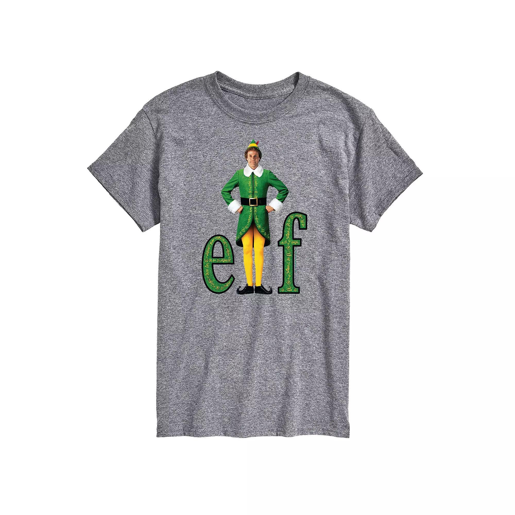 Men's Elf With Buddy Tee, Size: Large, Gray Product Image