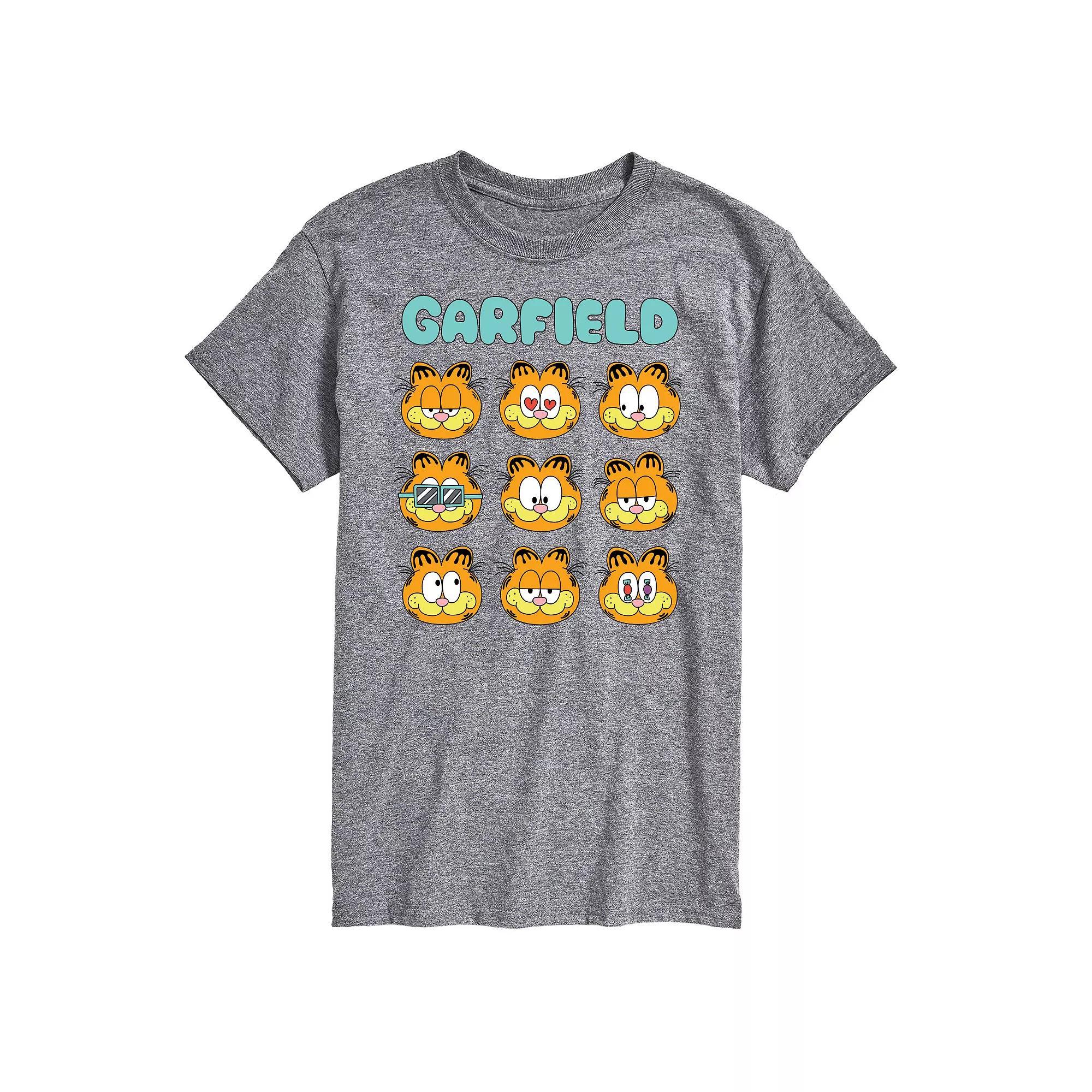 Big & Tall Garfield Grid Graphic Tee, Mens Product Image