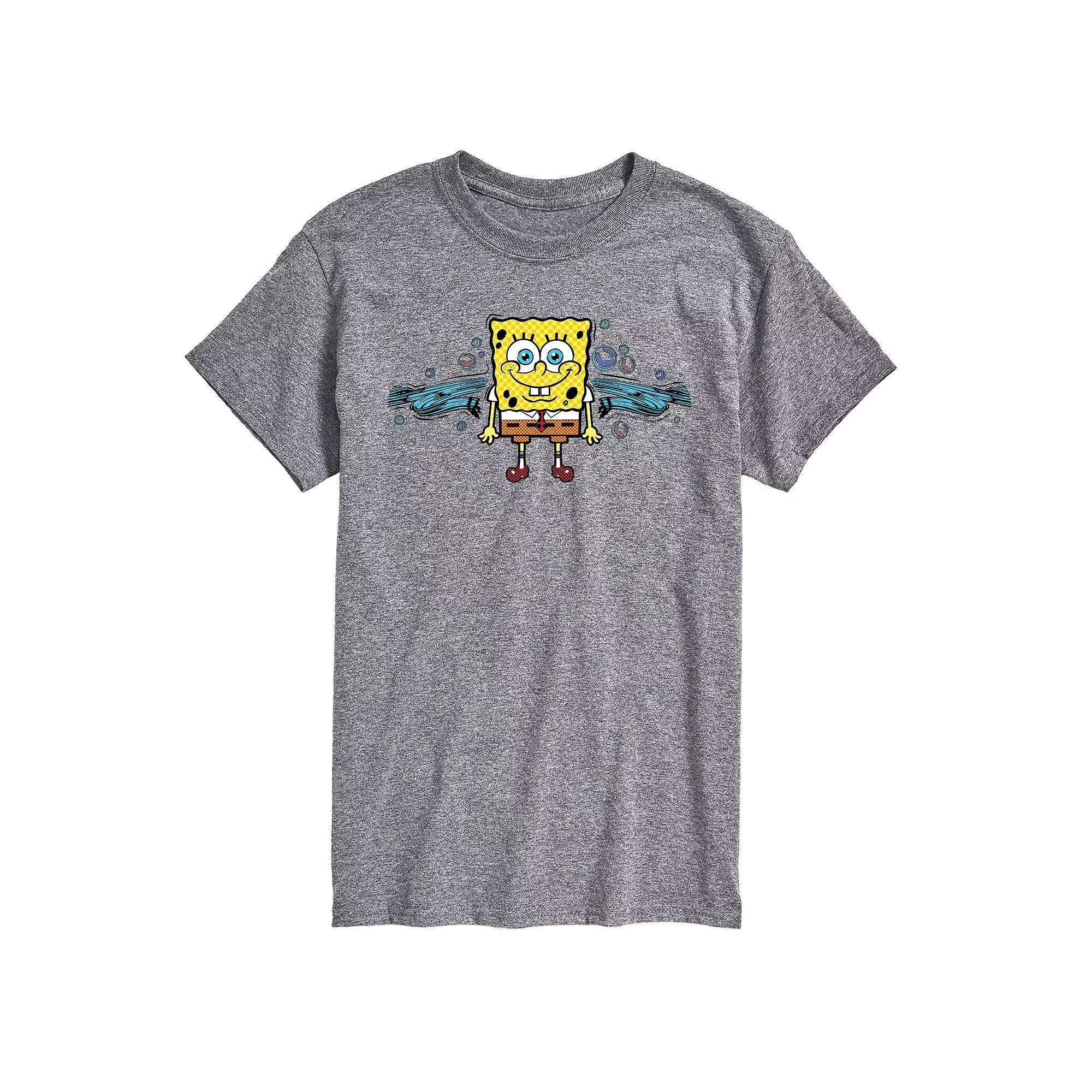 Big & Tall SpongeBob SquarePants Bubbly Short Sleeve Graphic Tee, Mens Product Image