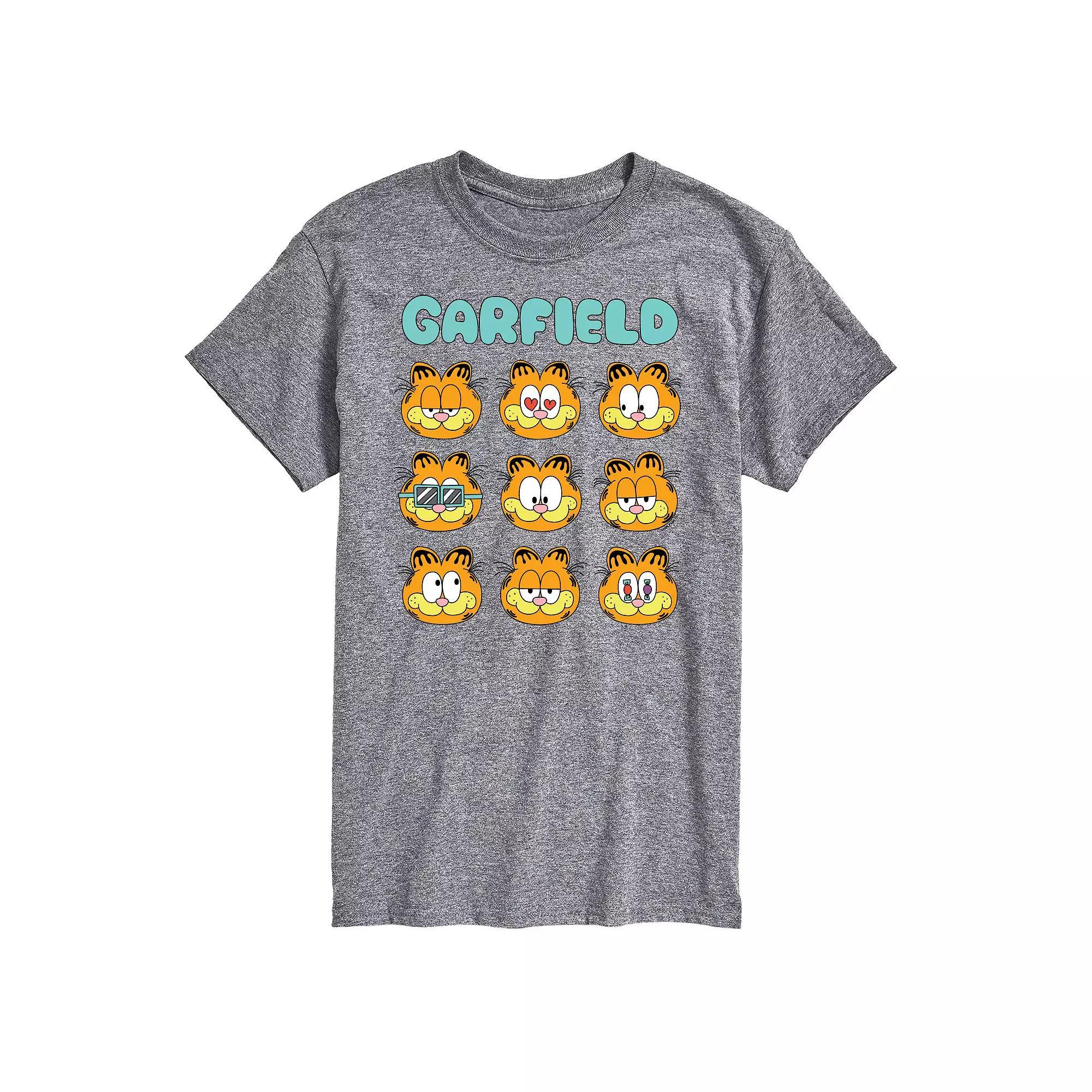 Big & Tall Garfield Grid Graphic Tee, Mens Product Image