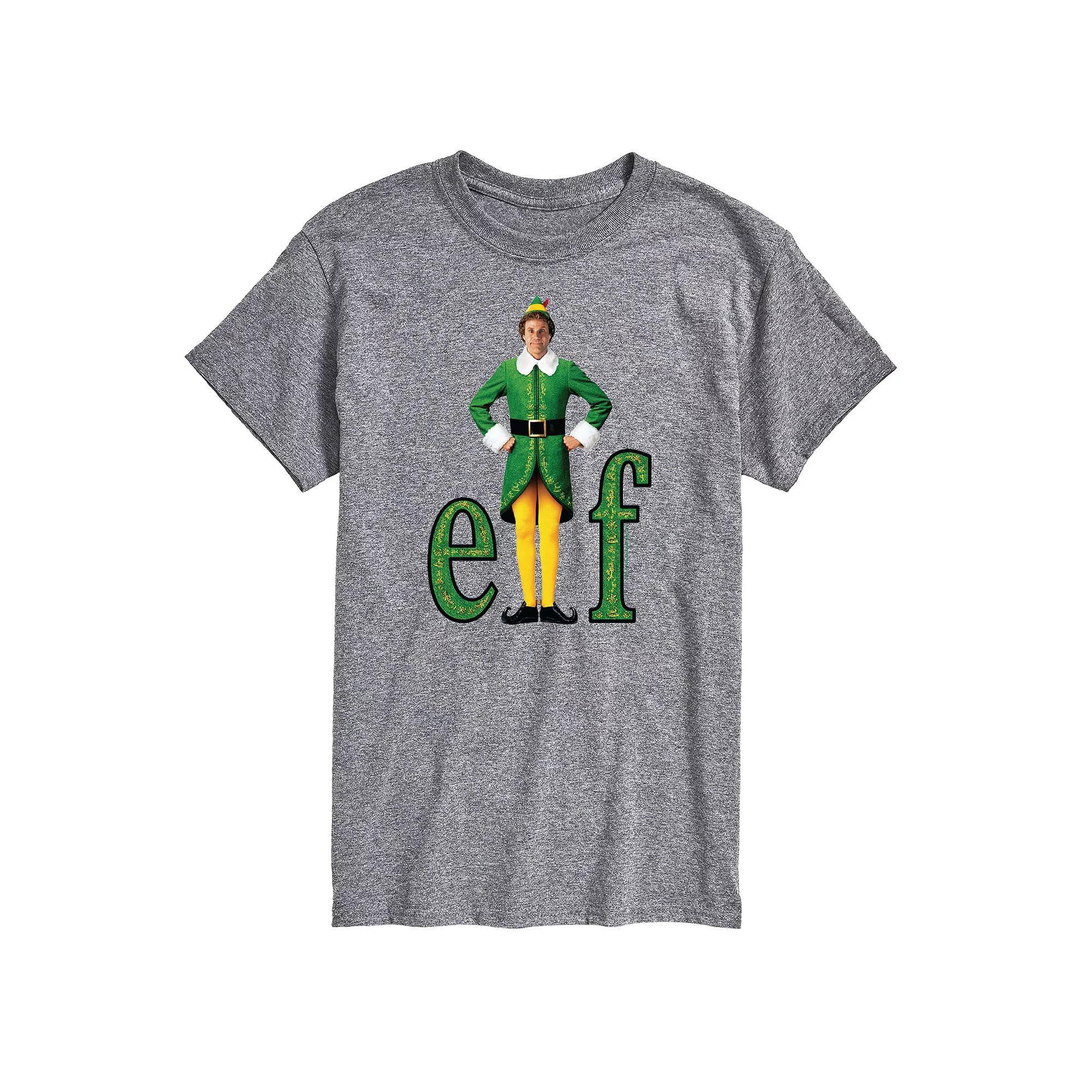 Men's Elf With Buddy Tee, Size: Large, Gray Product Image
