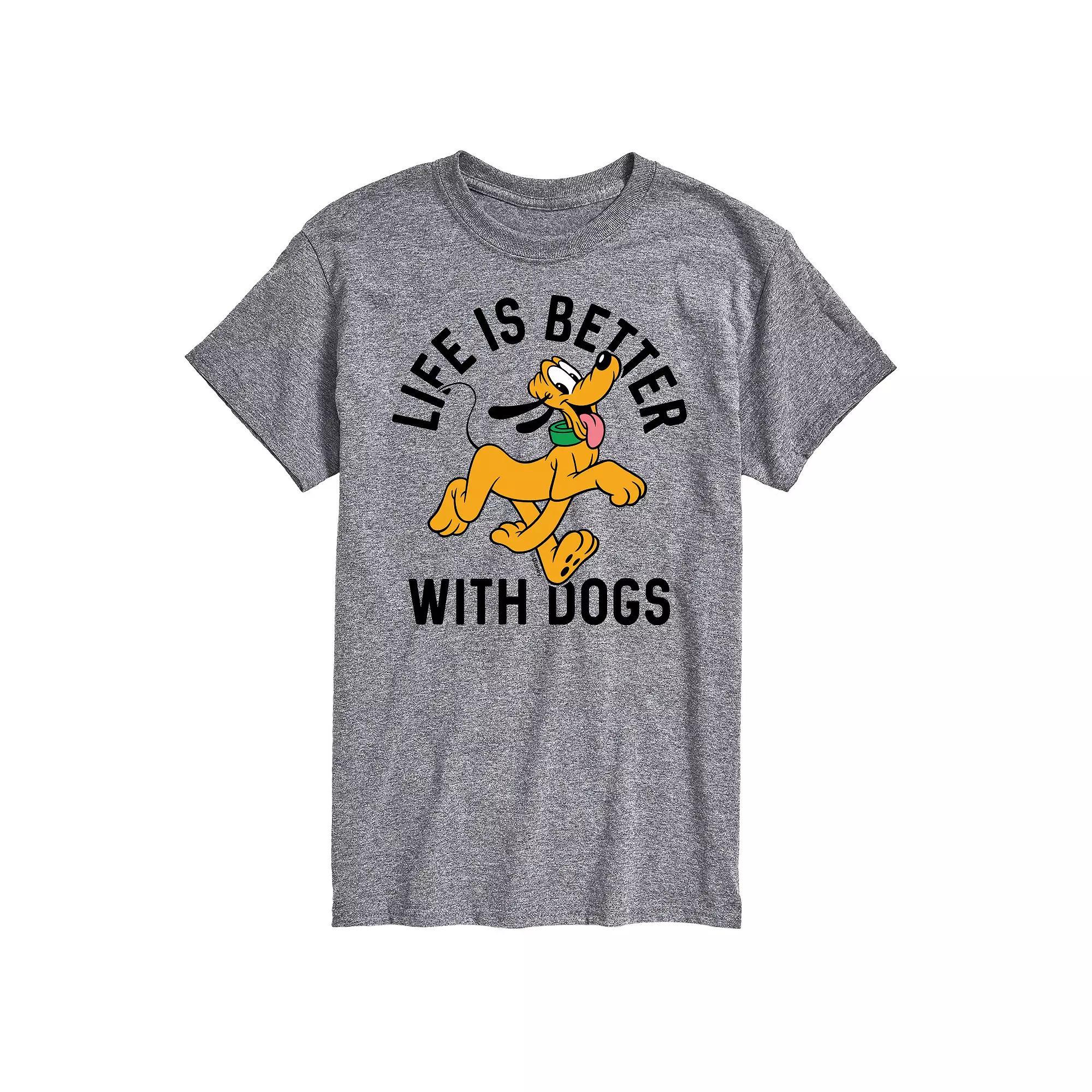 Big & Tall Disney Better With Dogs Tee, Mens Product Image