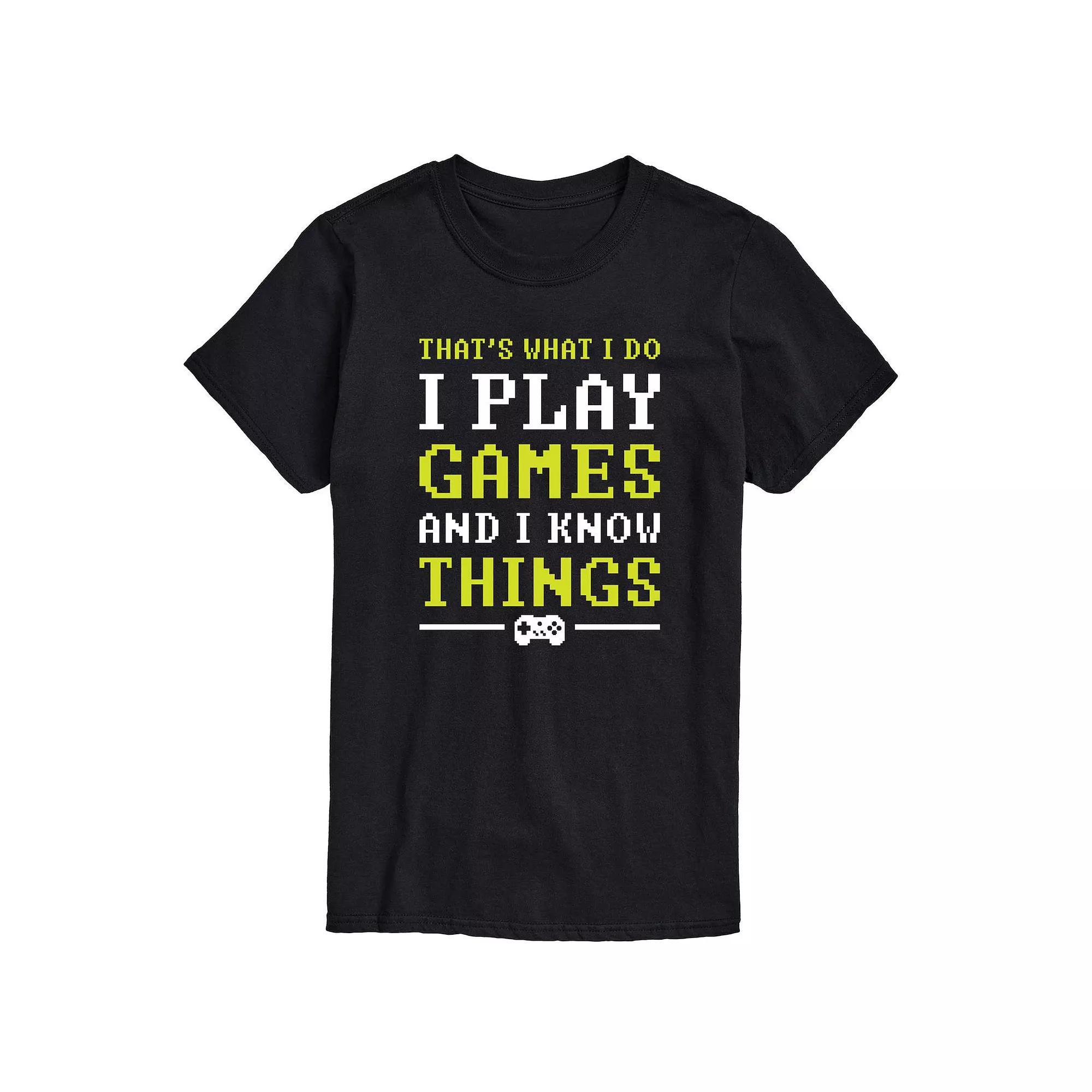 Mens Play Games And I Know Things Tee Product Image