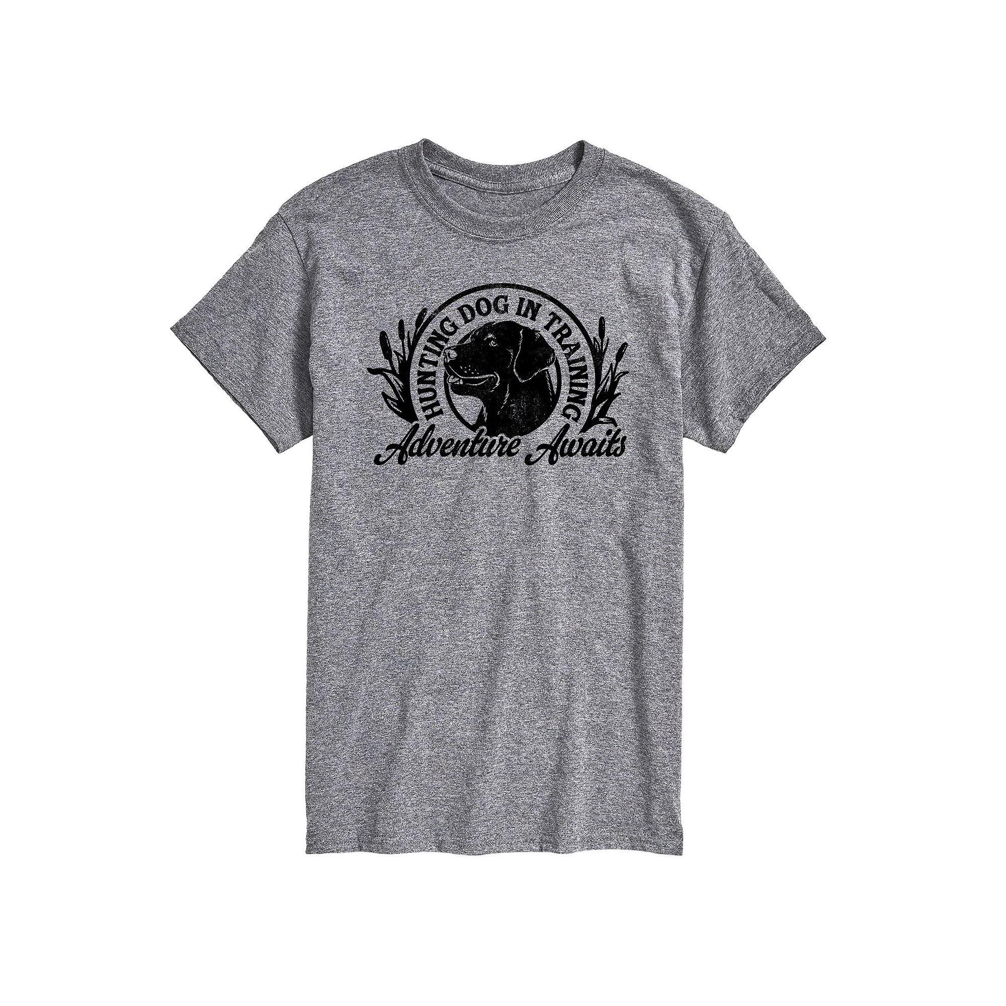 Big & Tall Hunting Dog In Training Adventure Awaits Graphic Tee, Mens Grey Gray Product Image