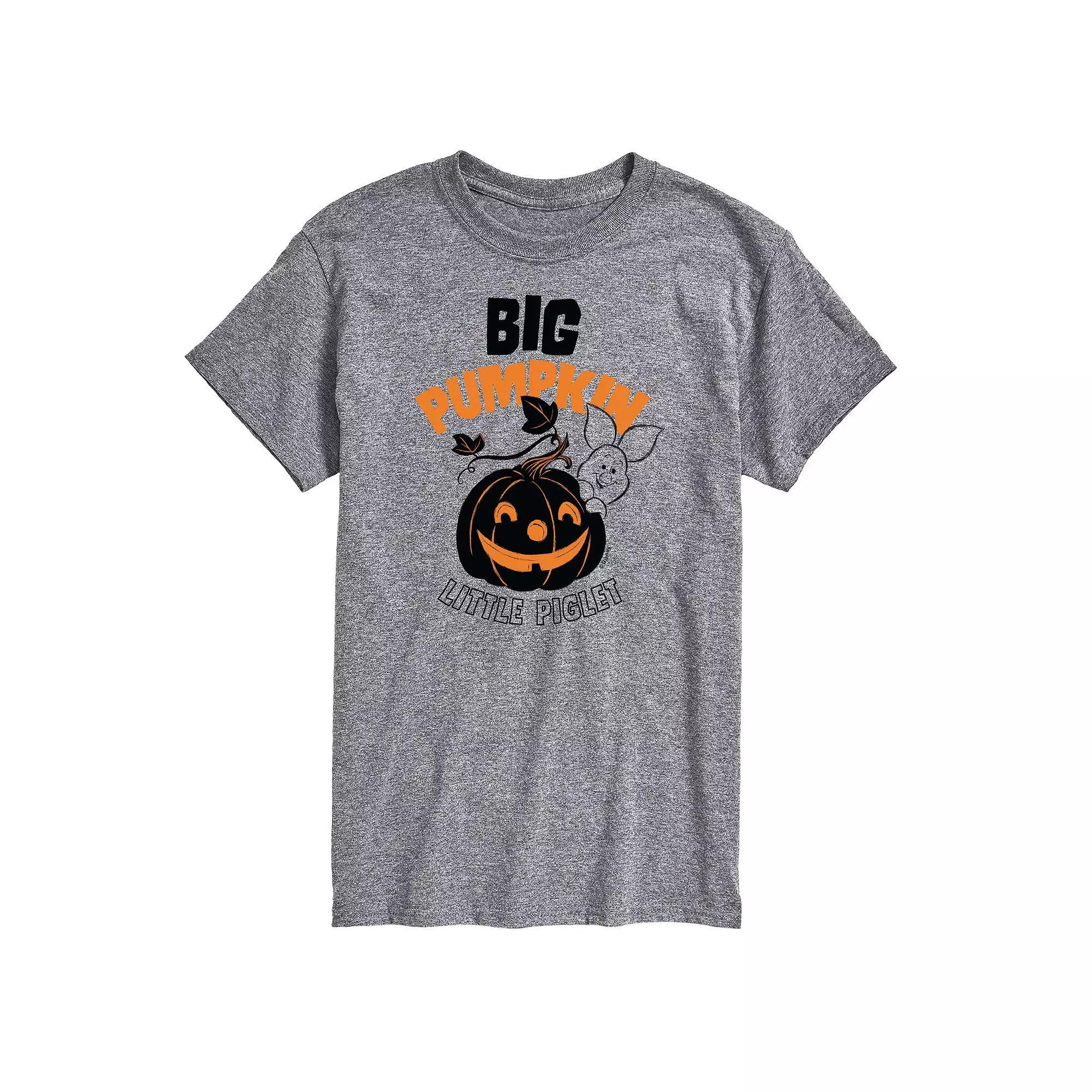 Disneys Winnie the Pooh Mens Big Pumpkin, Little Piglet Graphic Tee Product Image