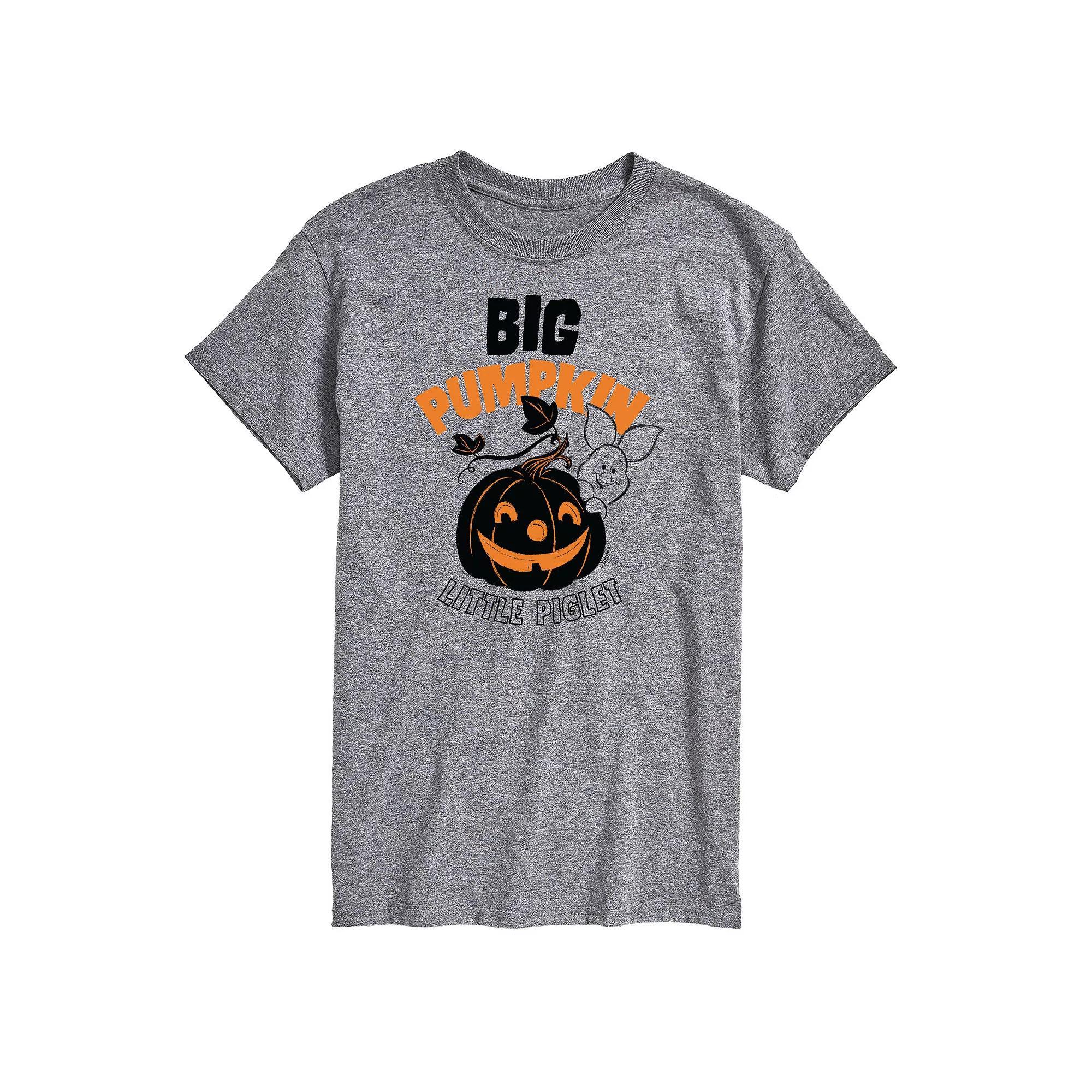 Disneys Winnie the Pooh Mens Big Pumpkin, Little Piglet Graphic Tee Product Image
