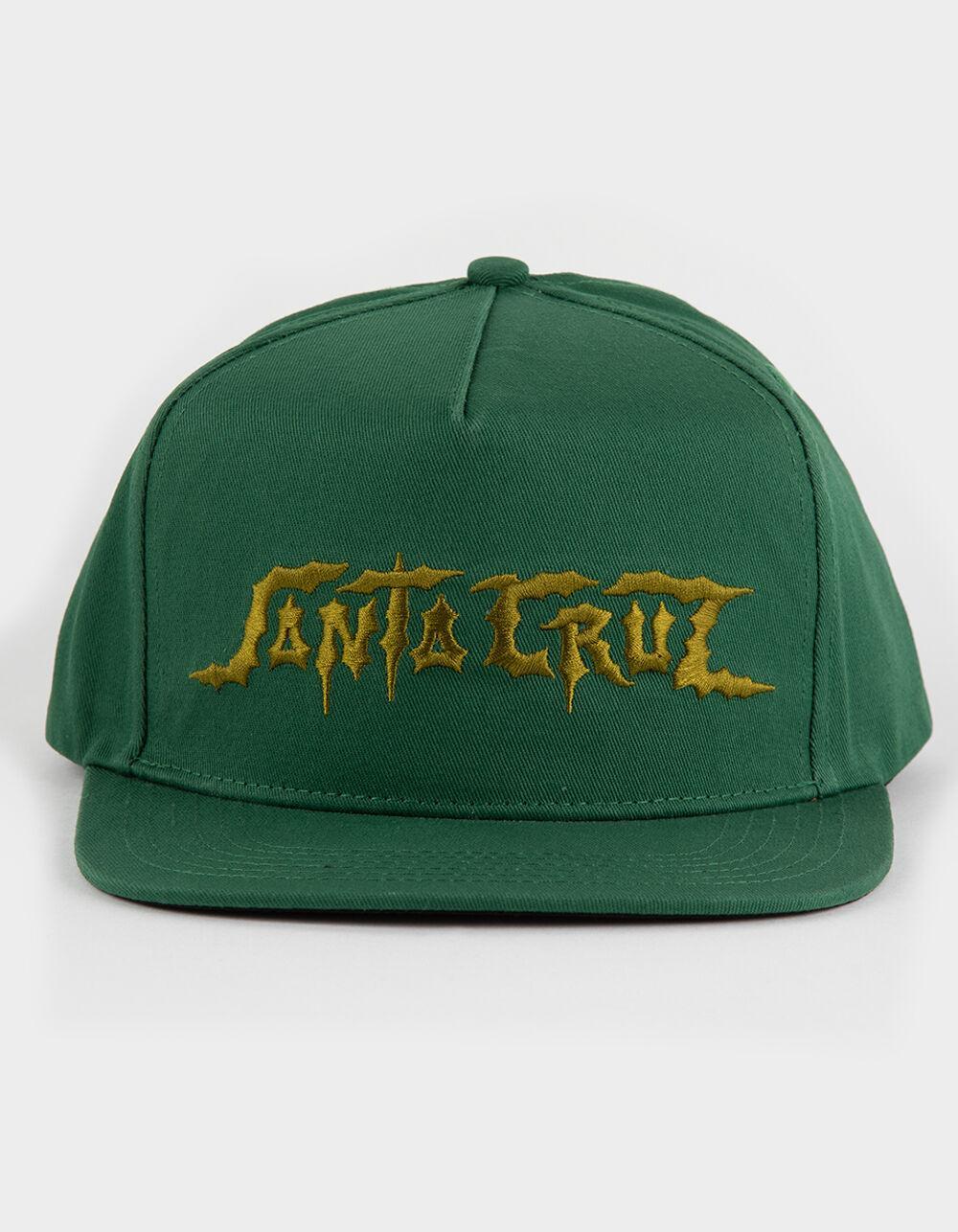 SANTA CRUZ Dungeon Strip Snapback Hat - DK GREEN Product Image