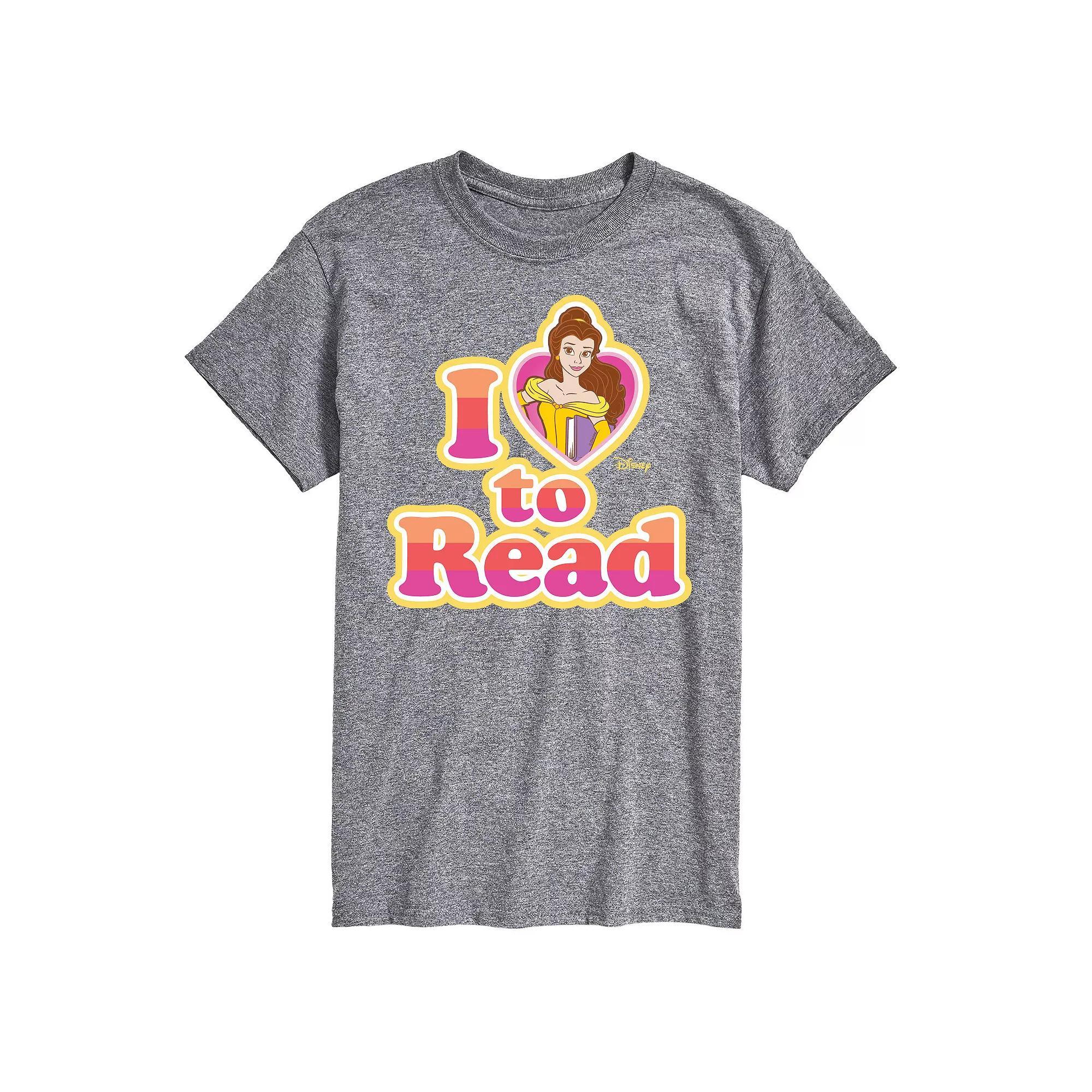 Disney Princess Big & Tall Belle I Love To Read Graphic Tee, Mens Product Image
