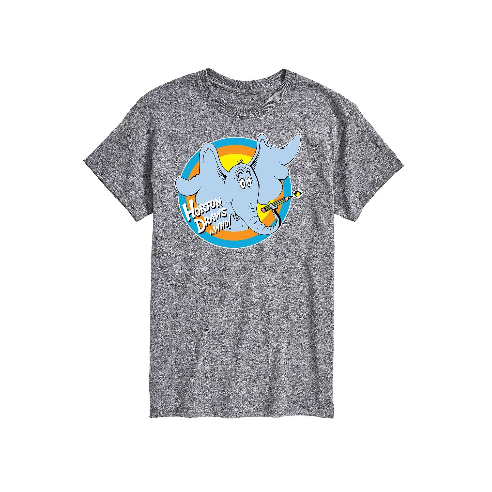 Big & Tall Dr Suess Horton Draws A Who Tee, Mens Product Image
