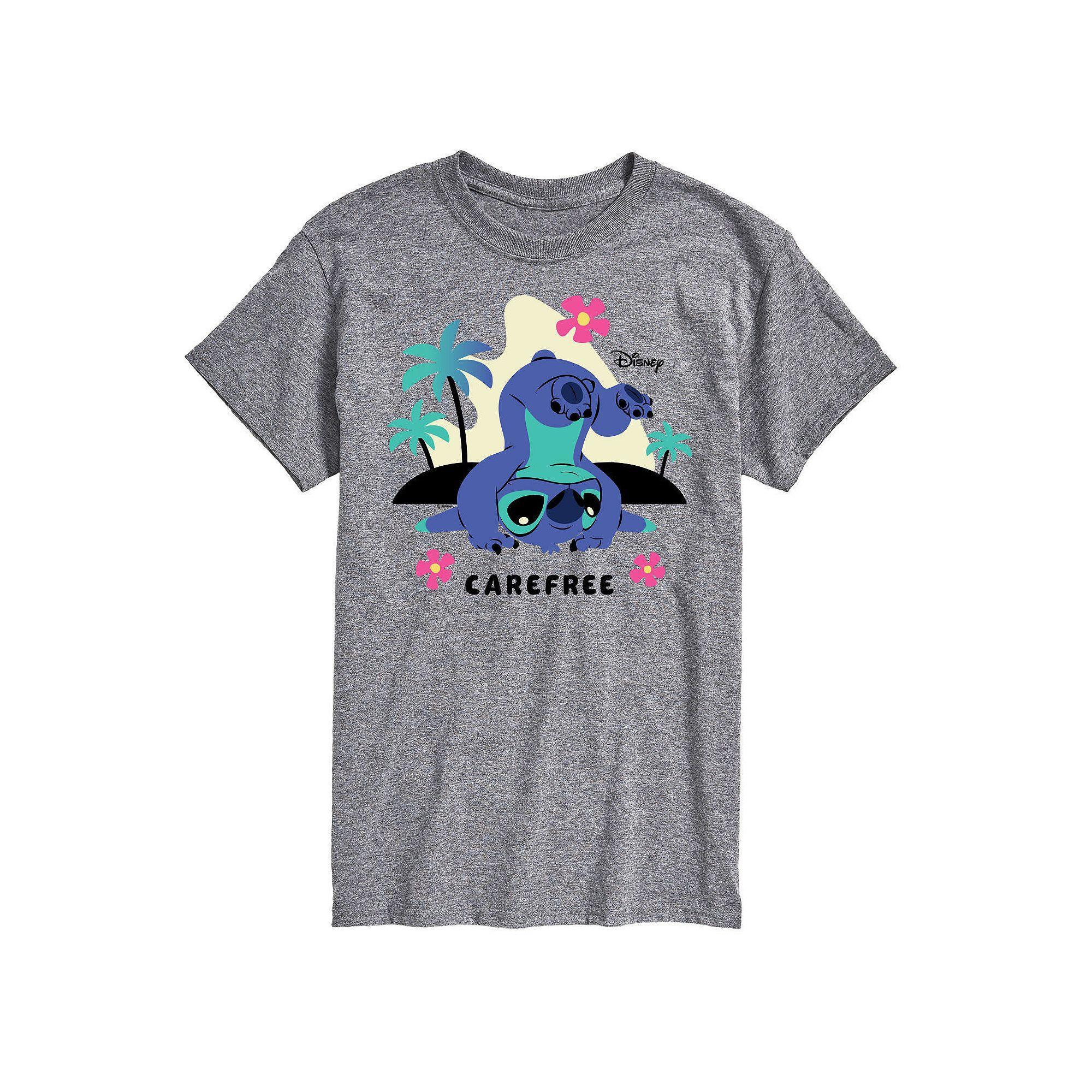 Disneys Lilo & Stitch Big & Tall Stitch Carefree Graphic Tee, Mens Product Image