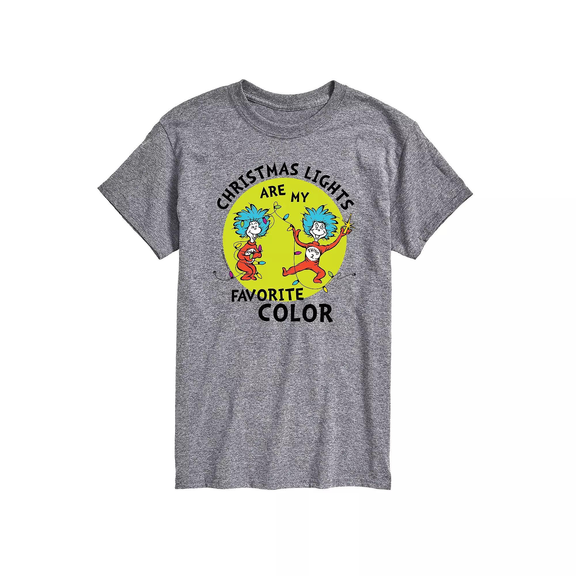 Mens Dr. Seuss Christmas Lights Tee Product Image